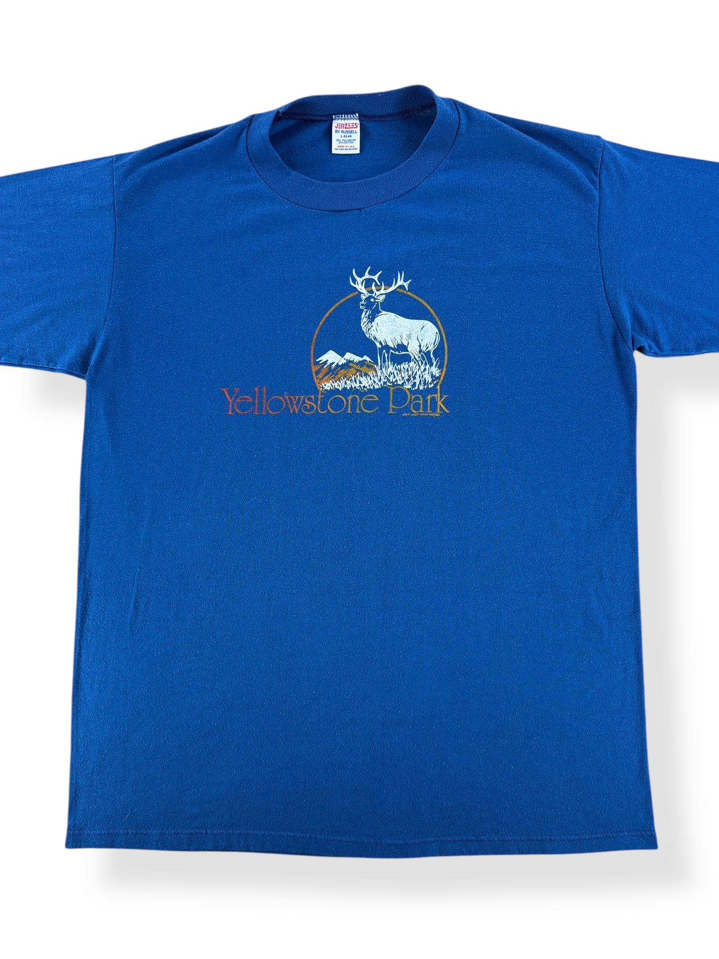 Front Close Up of Vintage Yellowstone Tee SZ M