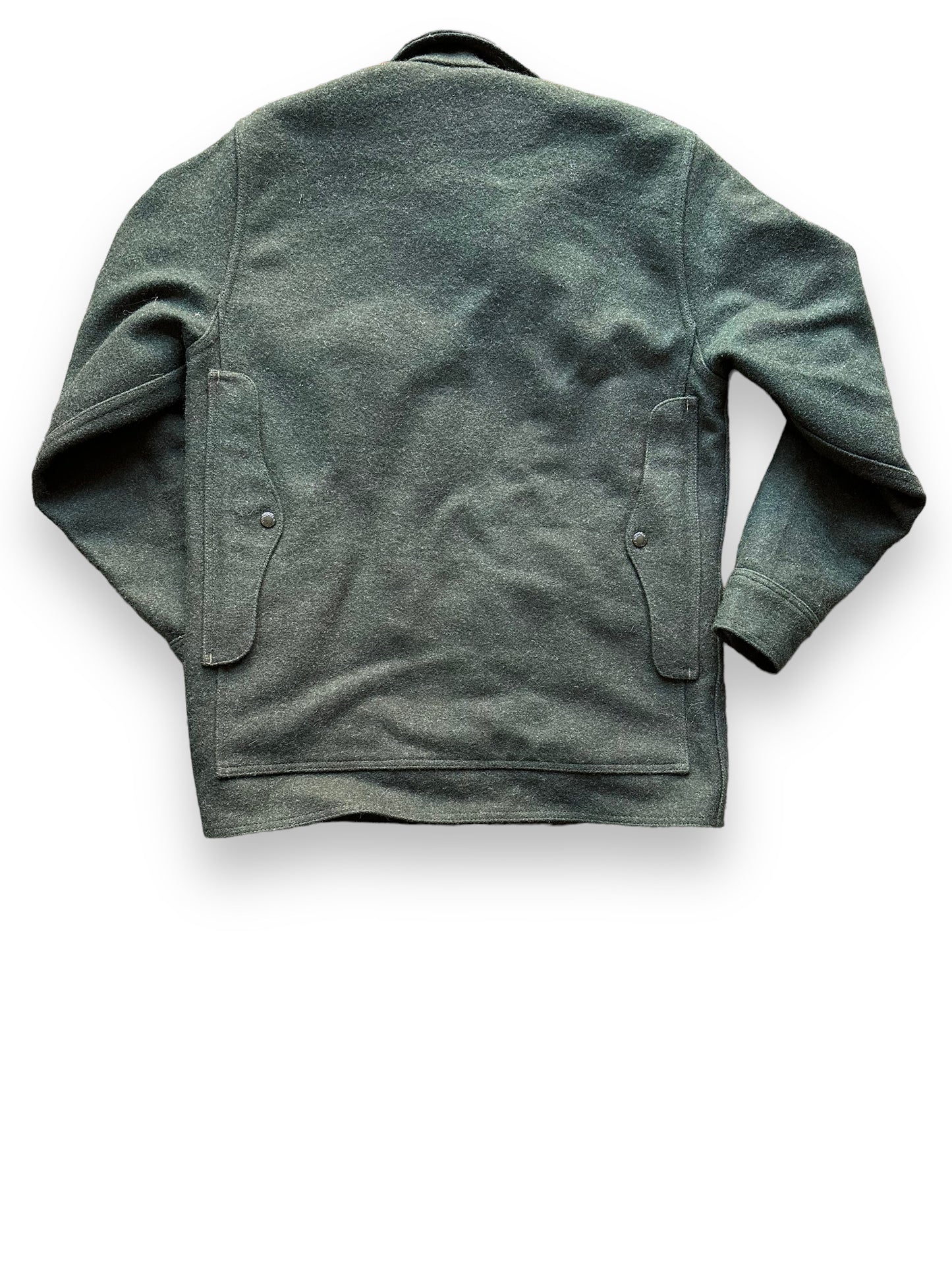 Rear View of Filson Forest Green Mackinaw Cruiser SZ 42 |  Filson Cruiser Seattle | Vintage Workwear Seattle