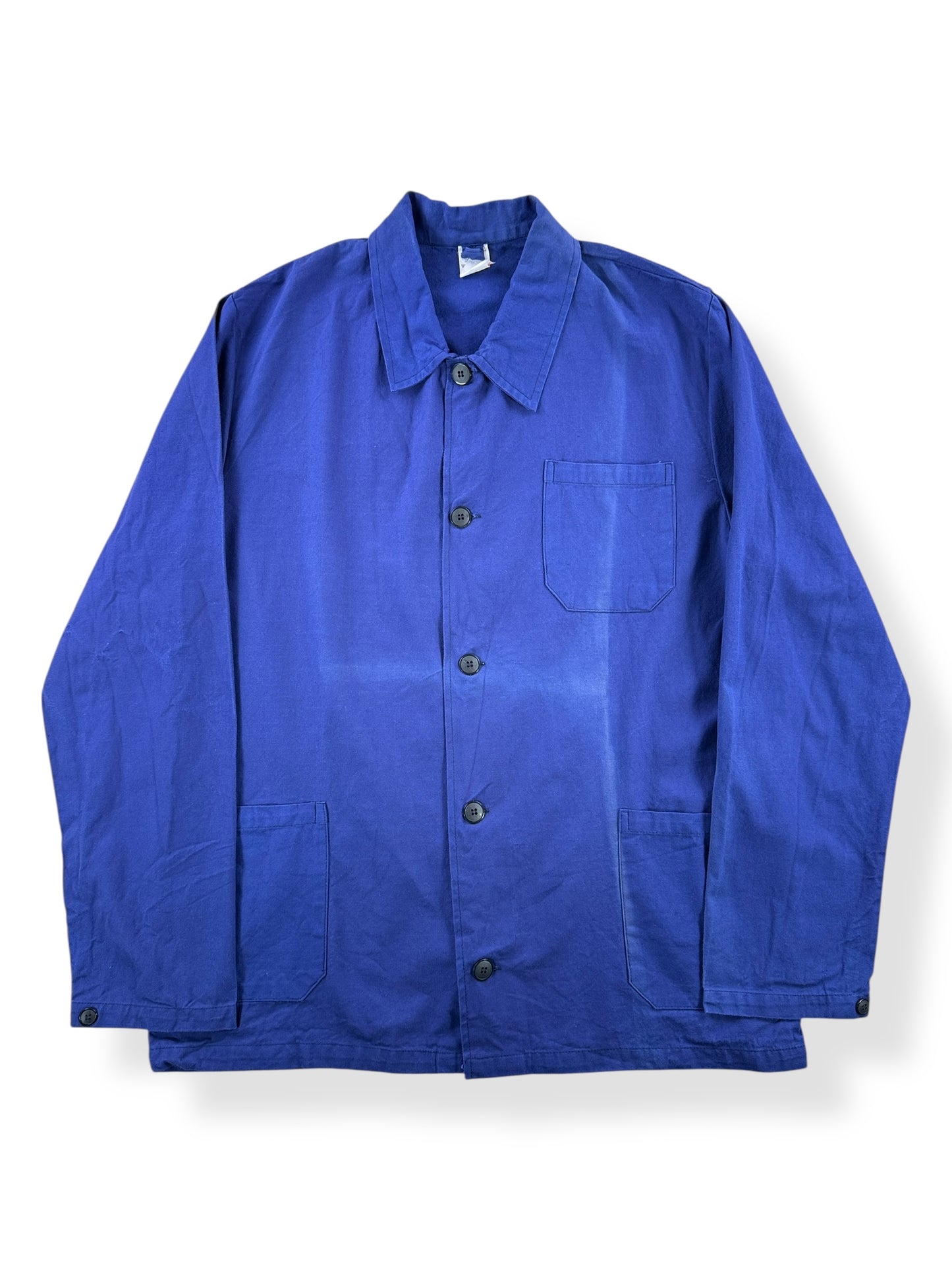 Front of Vintage Sunfaded French Chore Coat SZ L