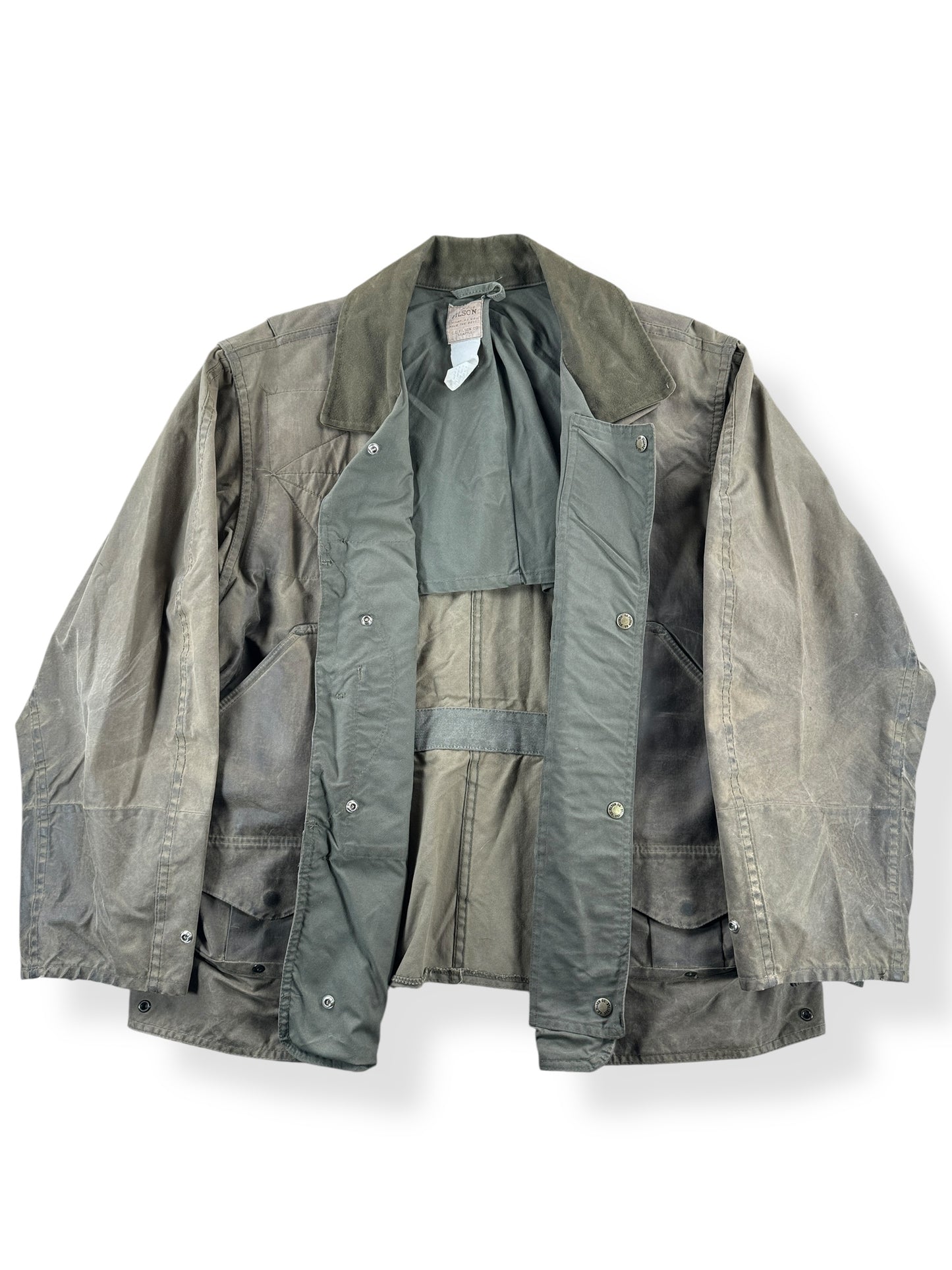 Inside of Vintage Filson Shelter Cloth Waterfowl Wading Jacket SZ XL