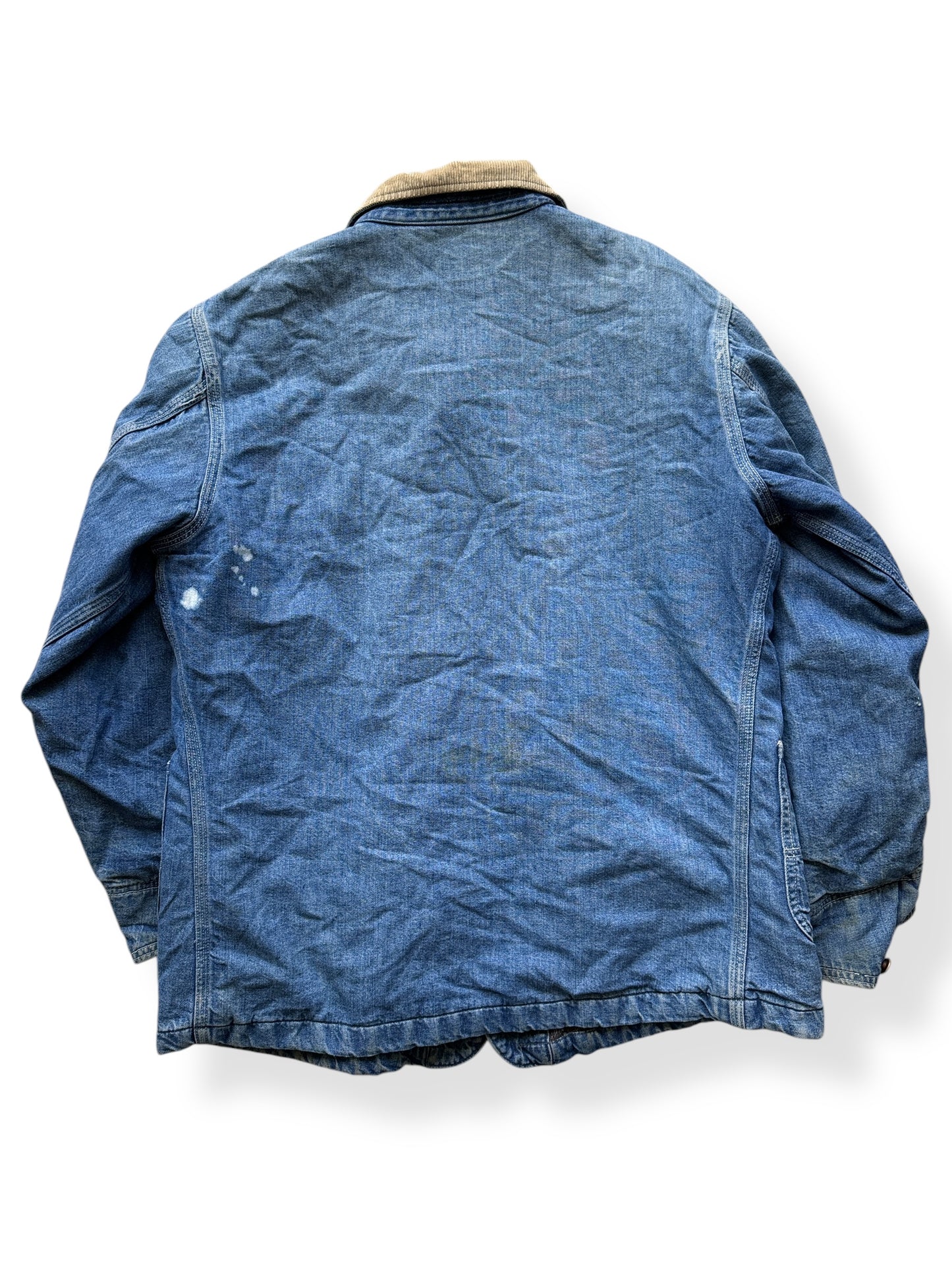 Back of Vintage 1970s Lee Blanket Lined Chore Coat SZ XL