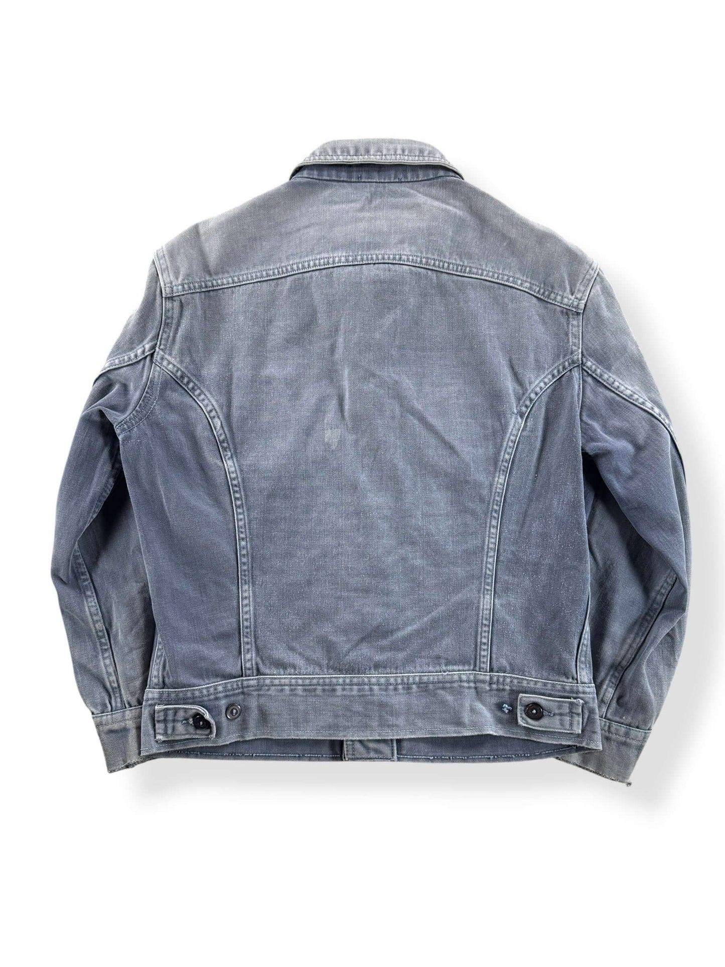 Back of Vintage 70s Lee Faded Moleskin Trucker Jacket SZ S