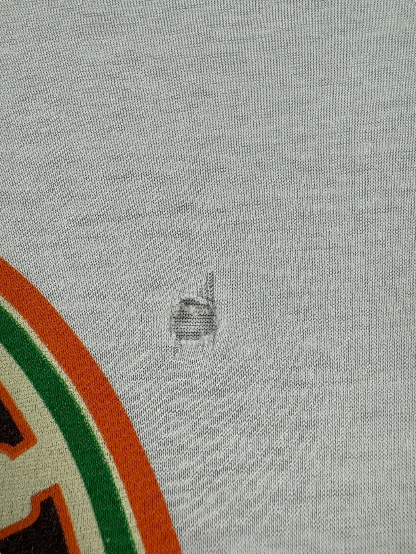 Hole on Vintage George Killian's Beer Ringer Tee SZ L
