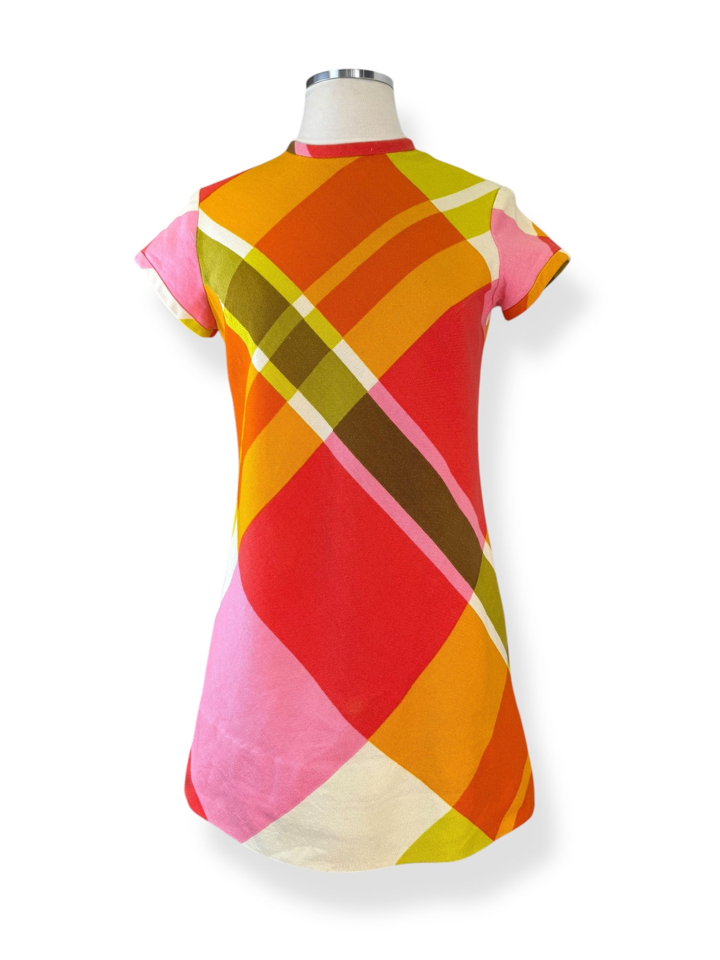 Front view of 1960 Geno Colorful Plaid Mini S