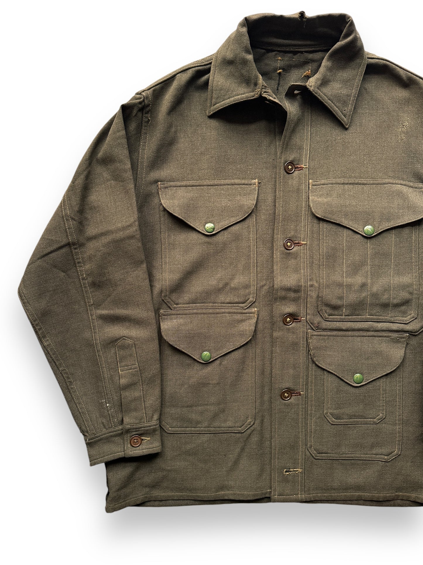 front right of Vintage No Tag Filson Union Made Whipcord Cruiser SZ 44