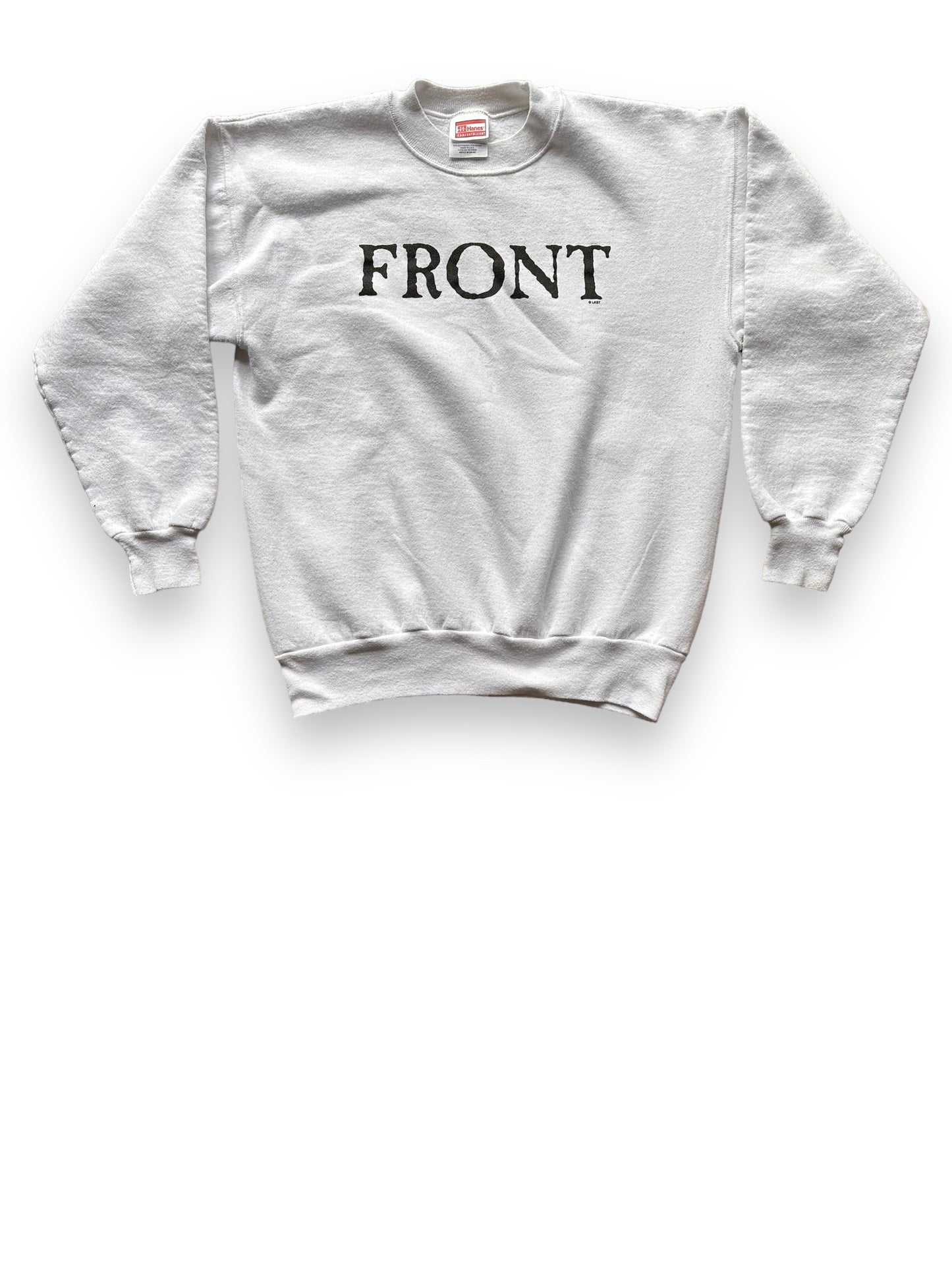 Front View of Vintage Front Bach Classical Humor Crewneck Sweatshirt SZ M | Vintage Crewneck Sweatshirts Seattle | Barn Owl Vintage Seattle