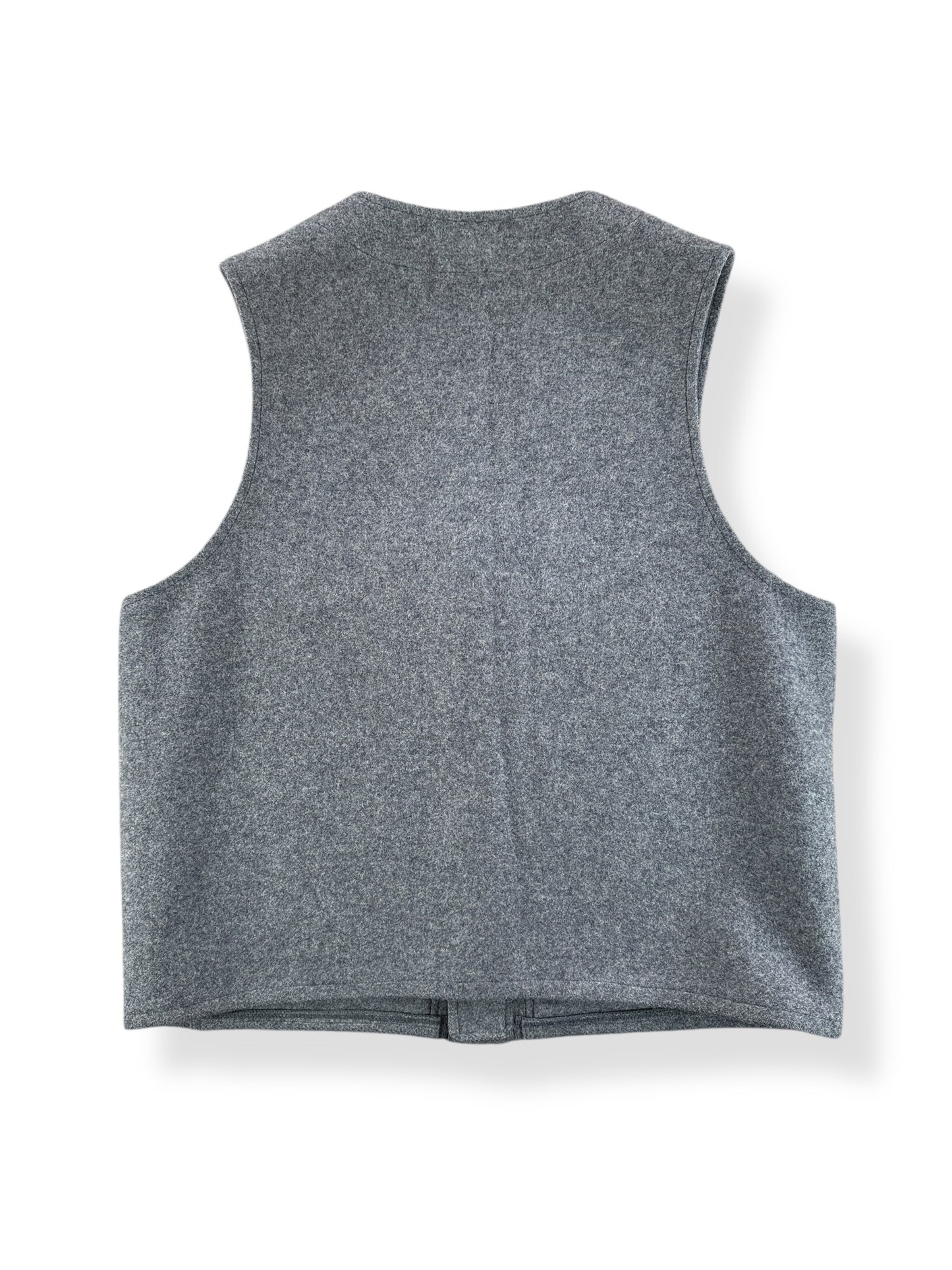 Back of Vintage Filson 80s Era Grey Wool Vest SZ 44