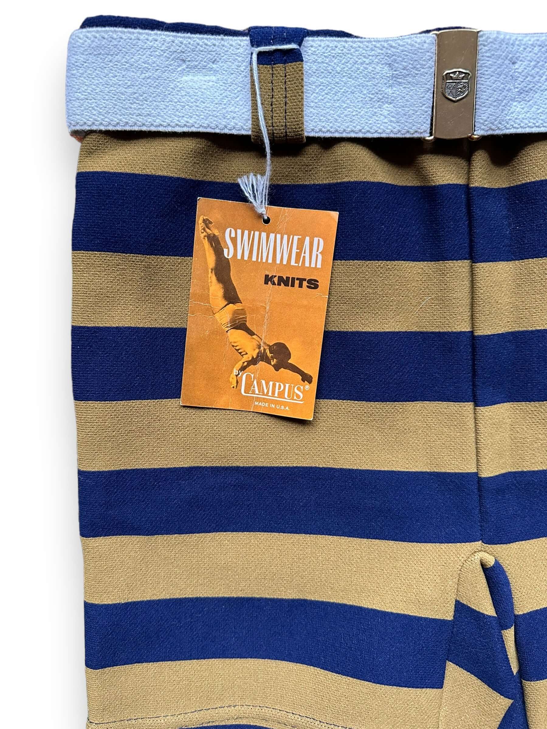 Tag View on New Old Stock Bathing Suit By Campus SZ M | Barn Owl Vintage Seattle | Vintage Beachwear Seattle