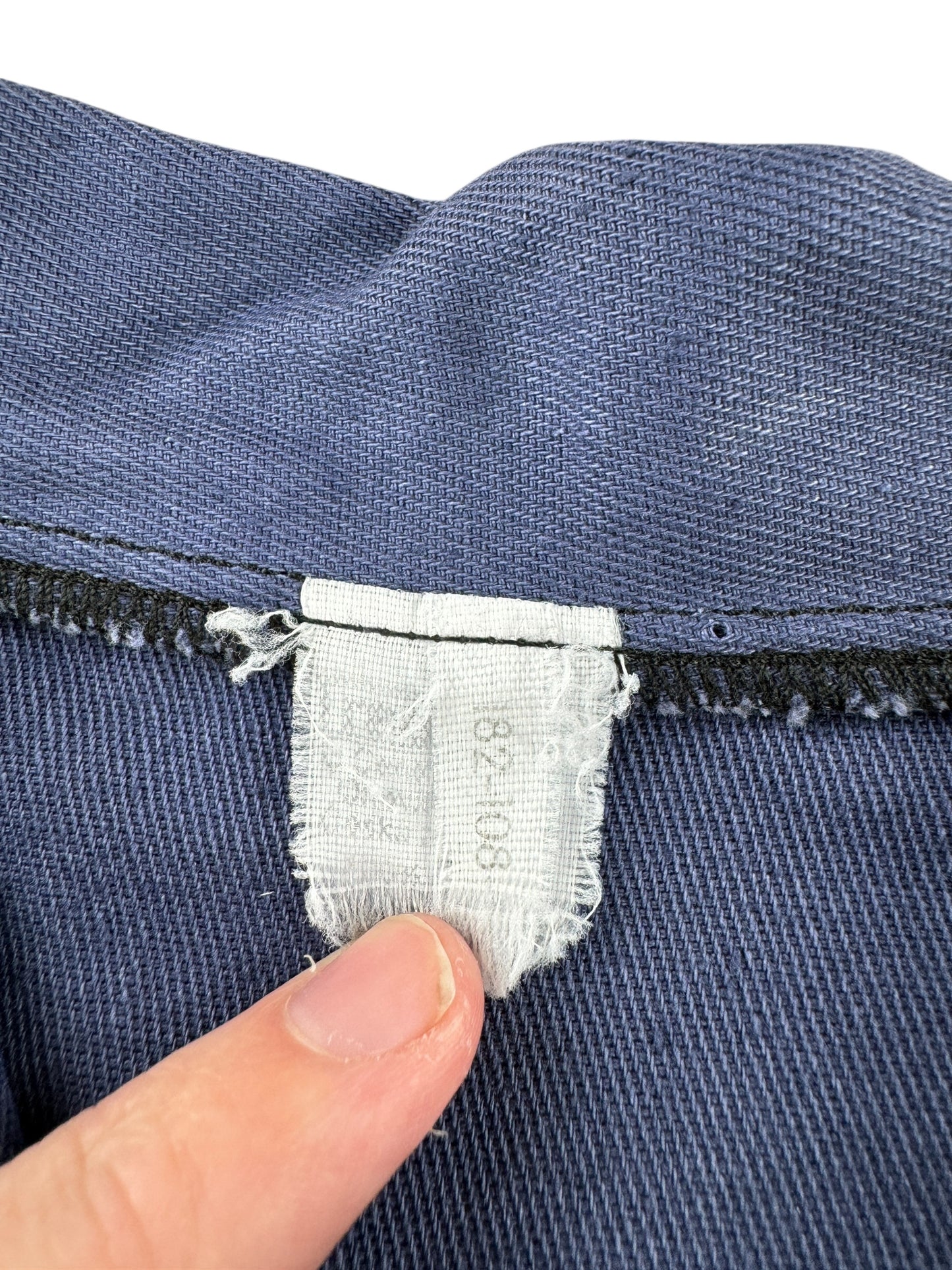 Tag on Vintage French Chore Coat SZ L