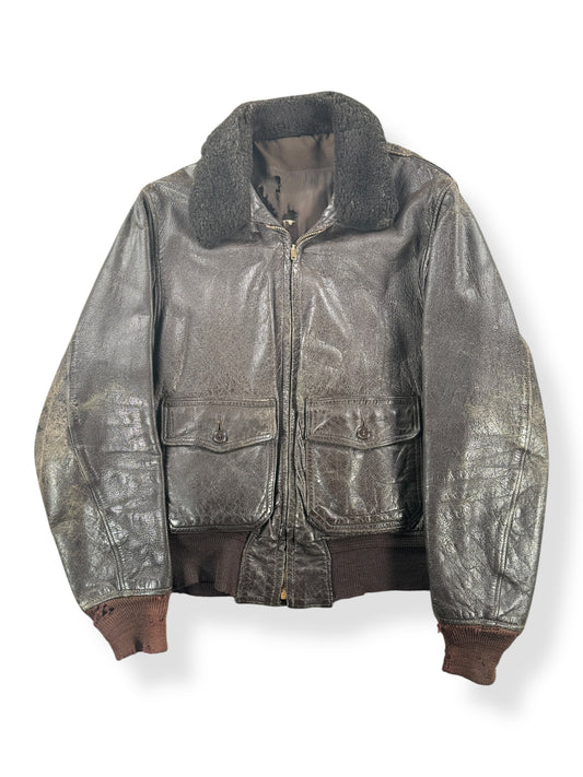 Front of Vintage G-1 Bomber Jacket with Beat Liner SZ XL