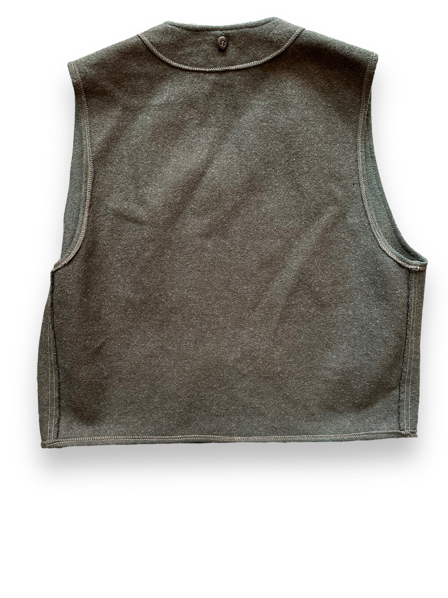 Rear View of Vintage Filson Green Wool Snap In Liner SZ 44 | Vintage Filson Workwear Seattle | Barn Owl Vintage