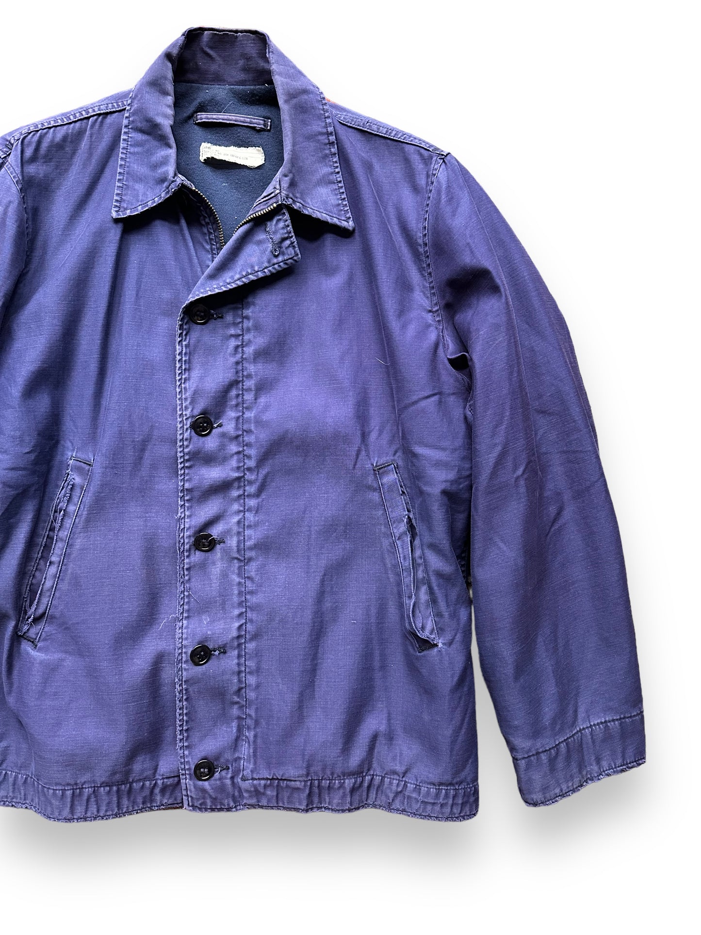 Front Left View of Vintage 1968 N-4 Utility Deck Jacket SZ 38 | Vietnam Deck Jacket Seattle | Barn Owl Vintage Seattle