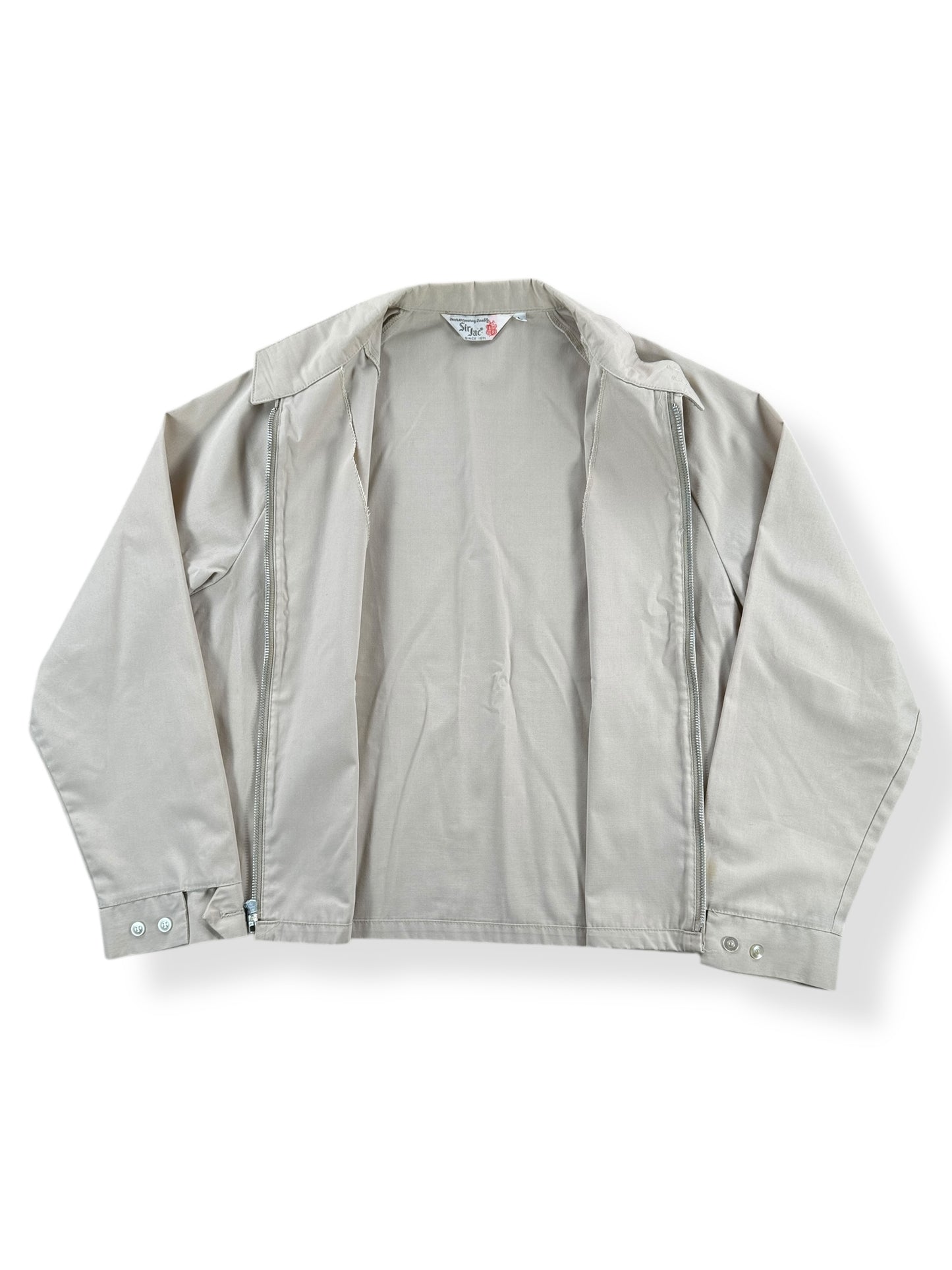 Inside of Vintage Sir Jac Beige Windbreaker Jacket SZ L