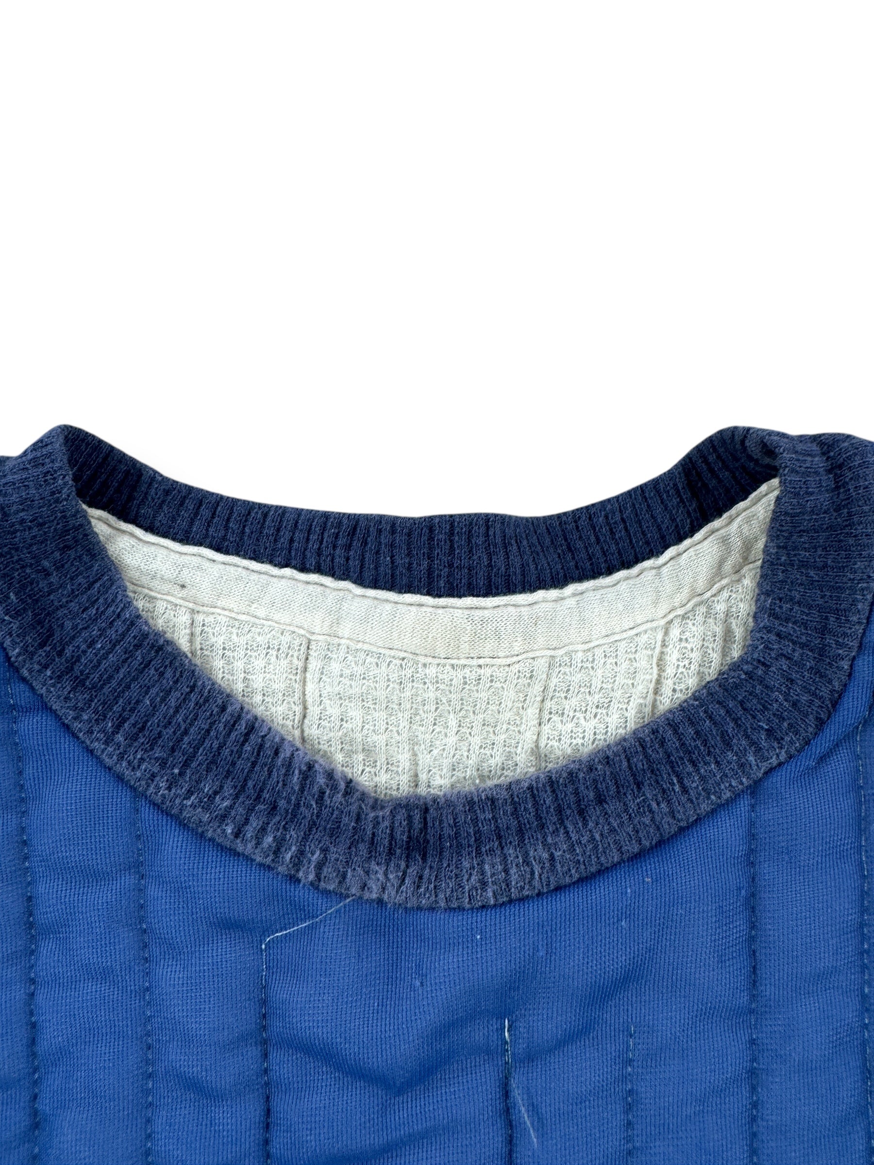 Collar on Vintage Quilted Thermal Top SZ S