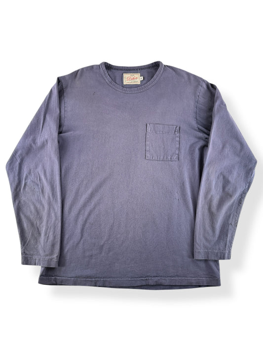 Front of Modern Dehen Blue Long Sleeve Tee SZ L