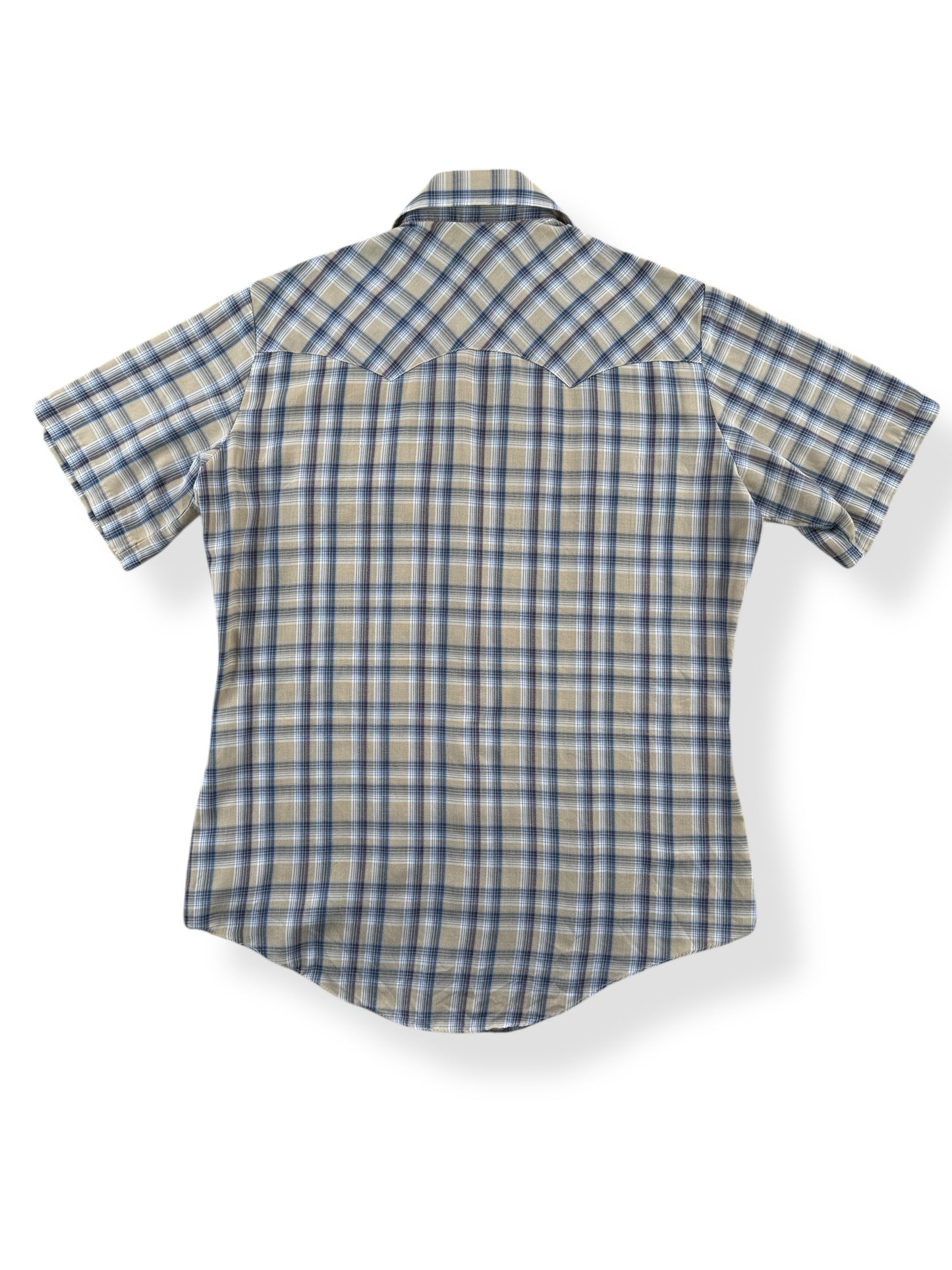 Back of Vintage Levis Cotton/Poly Blend Pearl Snap Shirt SZ M