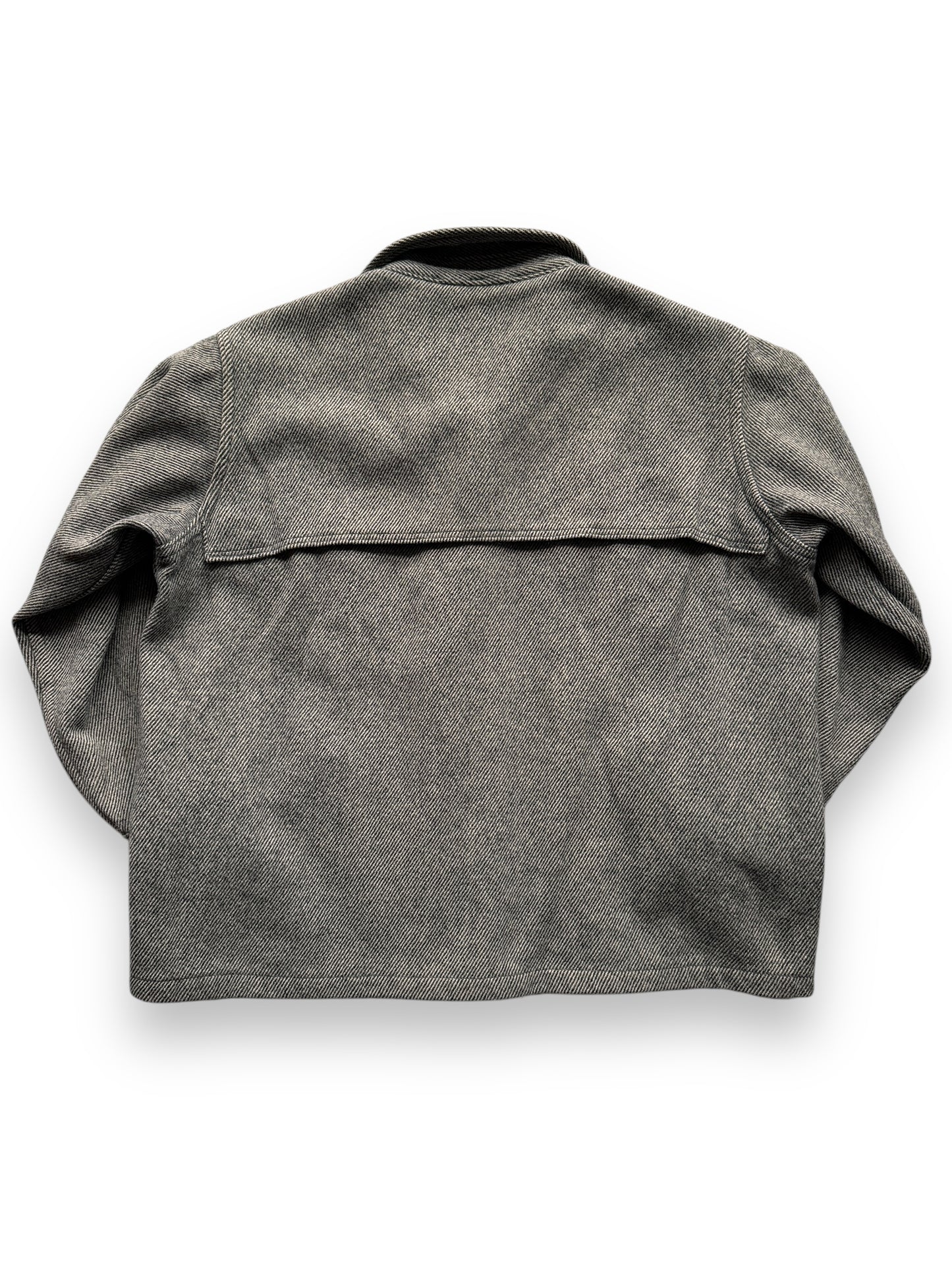 back of Vintage Herringbone Wool Halibut Cape Coat SZ XXL