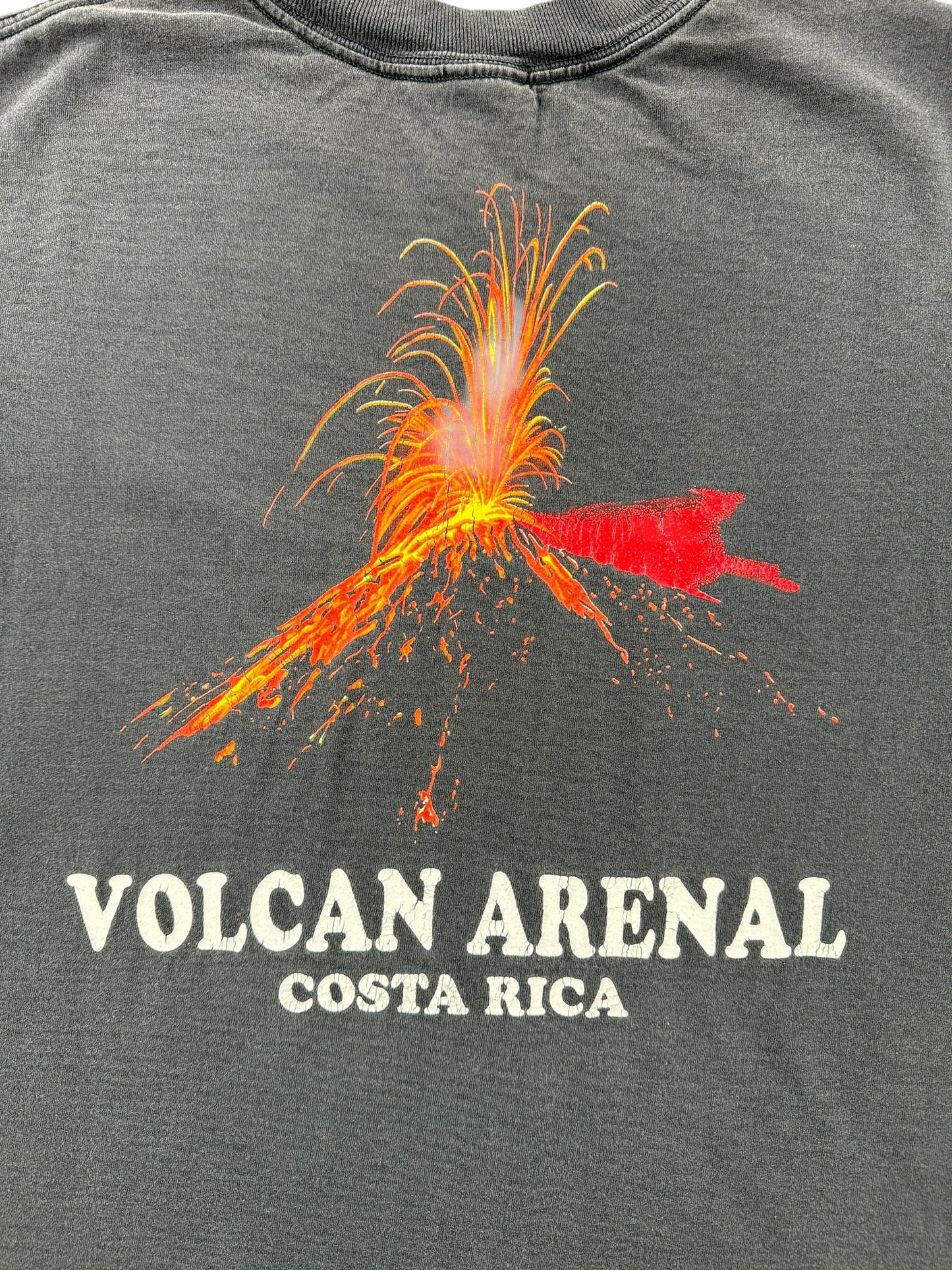 Back Graphic of Vintage Arenal Costa Rican Volcano Tee SZ XL AS IS