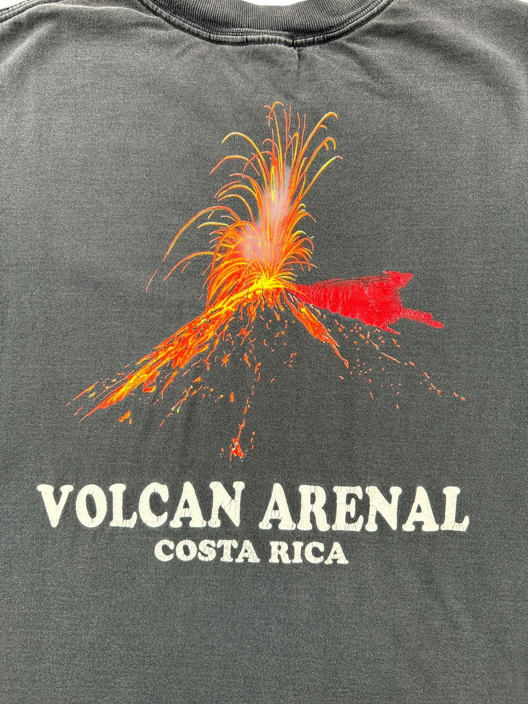Back Graphic of Vintage Arenal Costa Rican Volcano Tee SZ XL AS IS