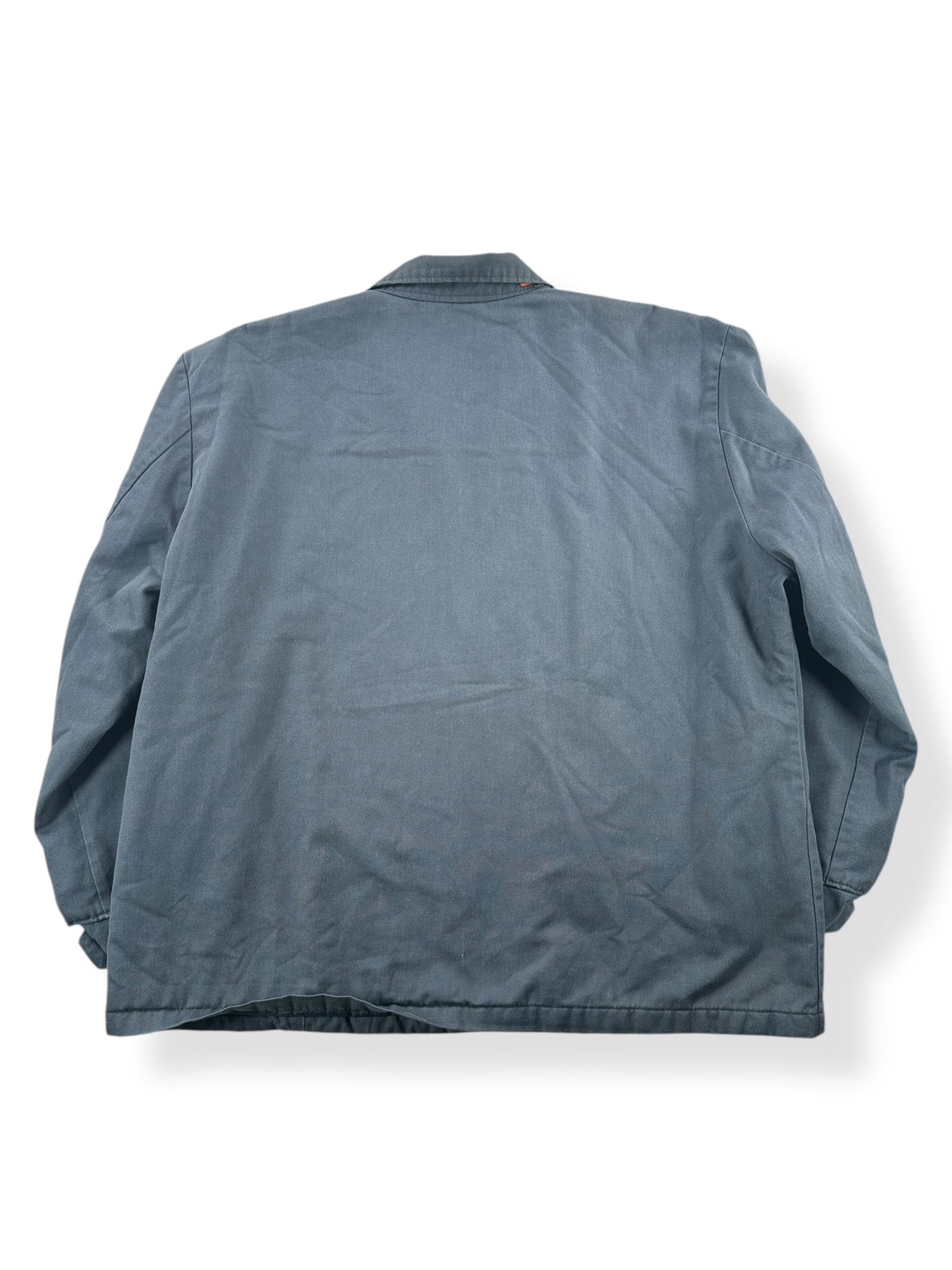 Back of Vintage Grey Gas Station Jacket SZ XL