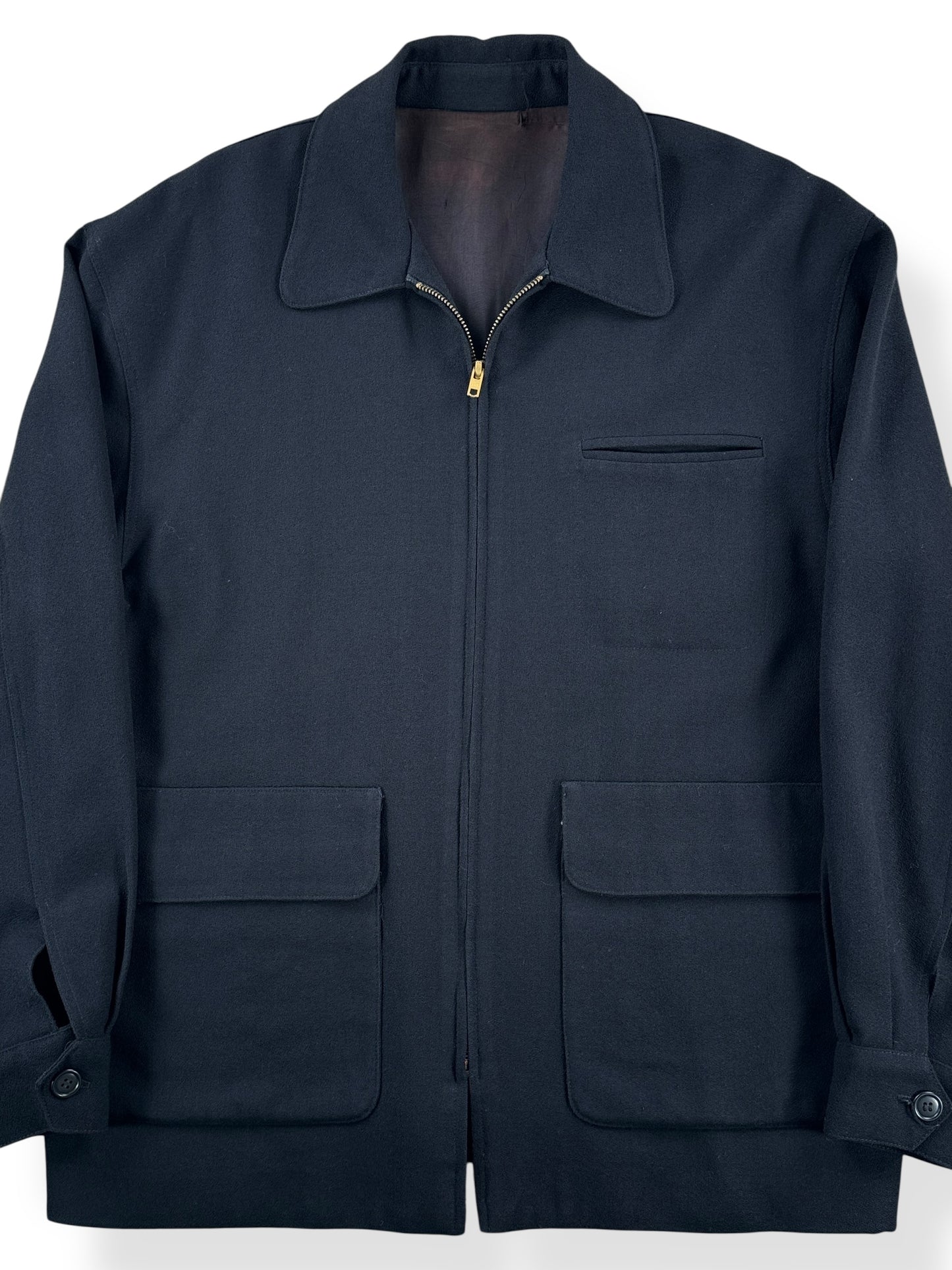 Front Close Up of Vintage Unbranded 3 Pocket Jacket SZ L
