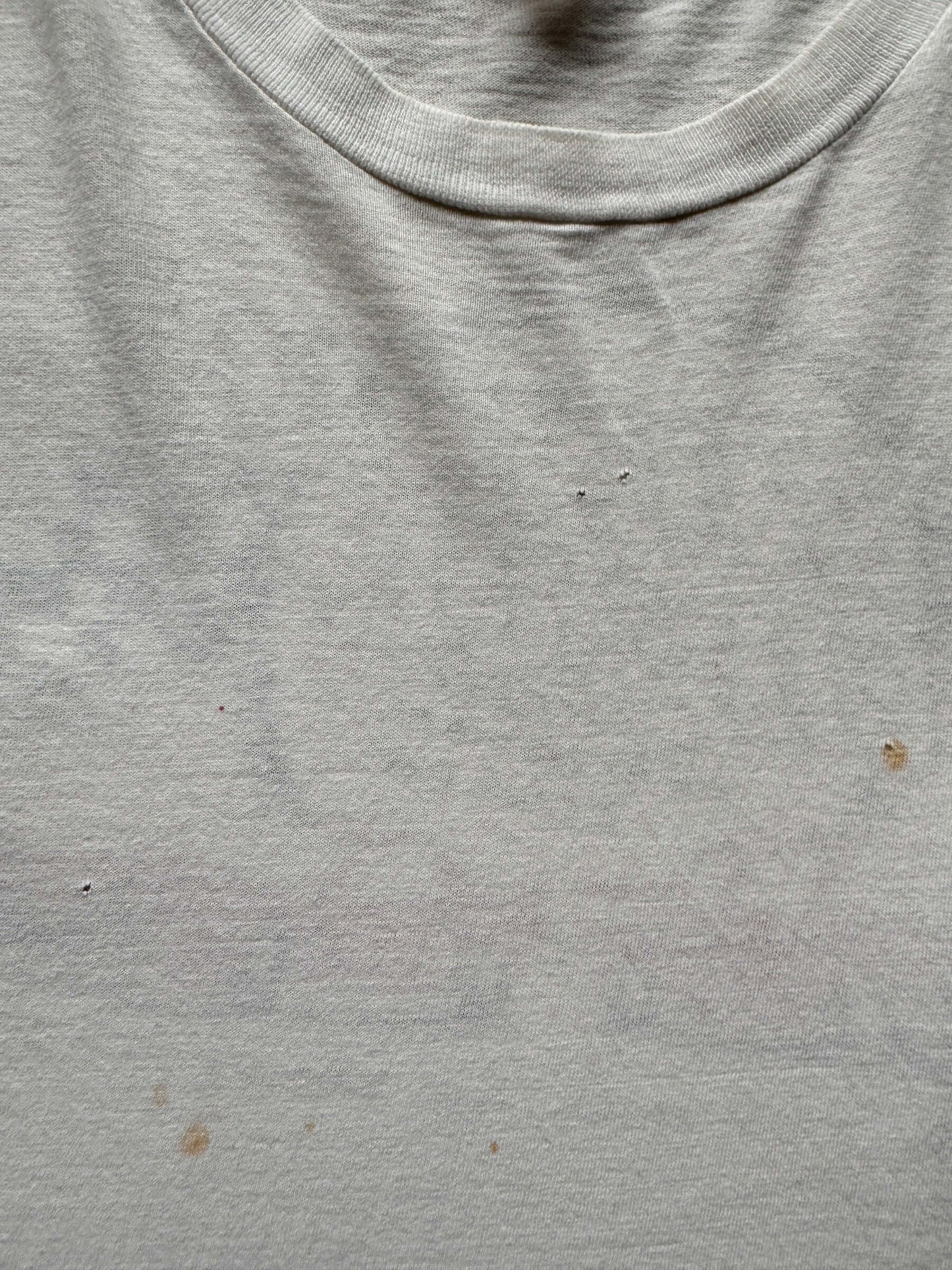 stains on Vintage 60s Hand Drawn "Winner's Circle" Auto Racing Tee SZ L