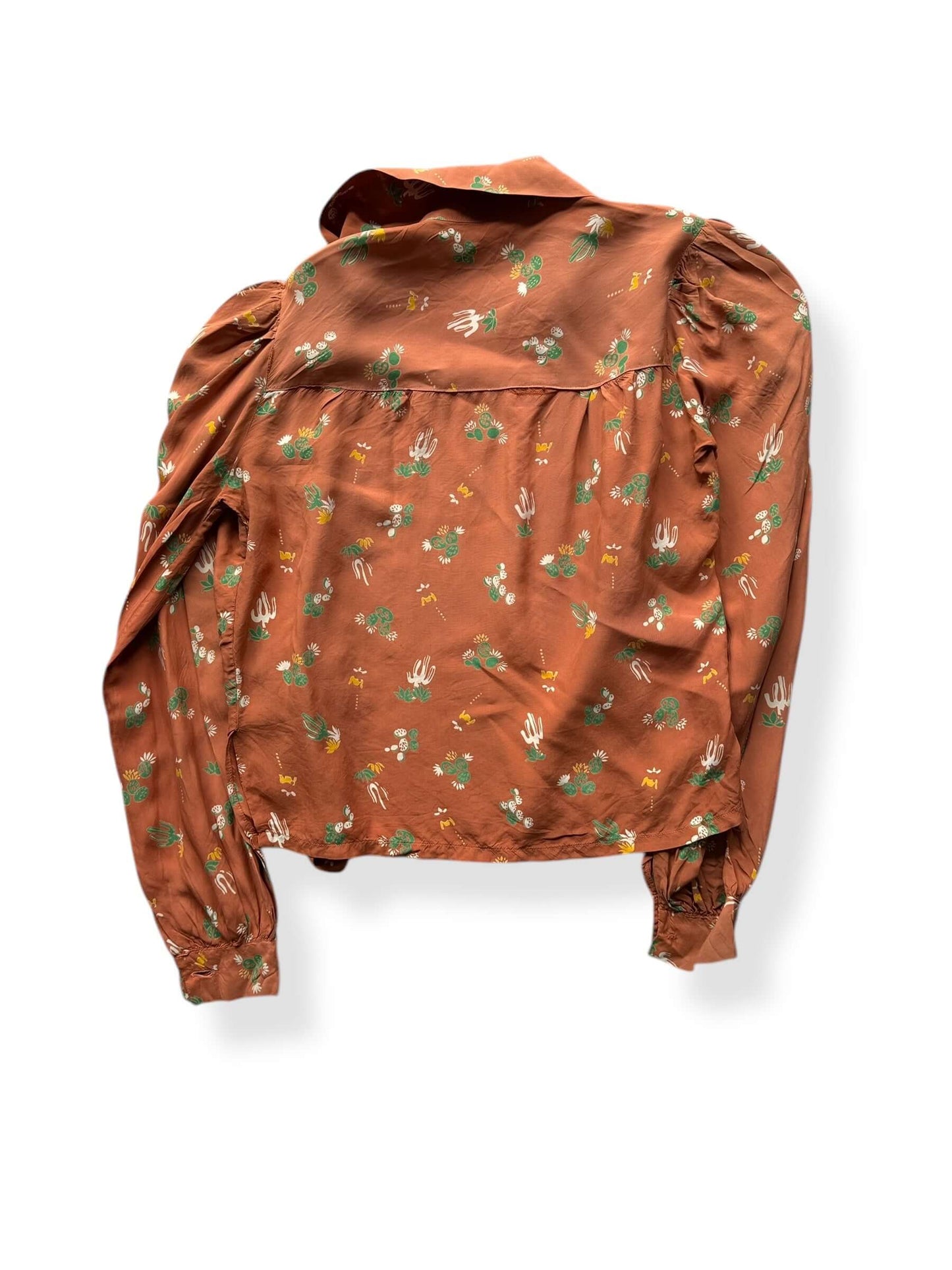 Back of Vintage Ladies Cactus Aloha SZ S AS IS