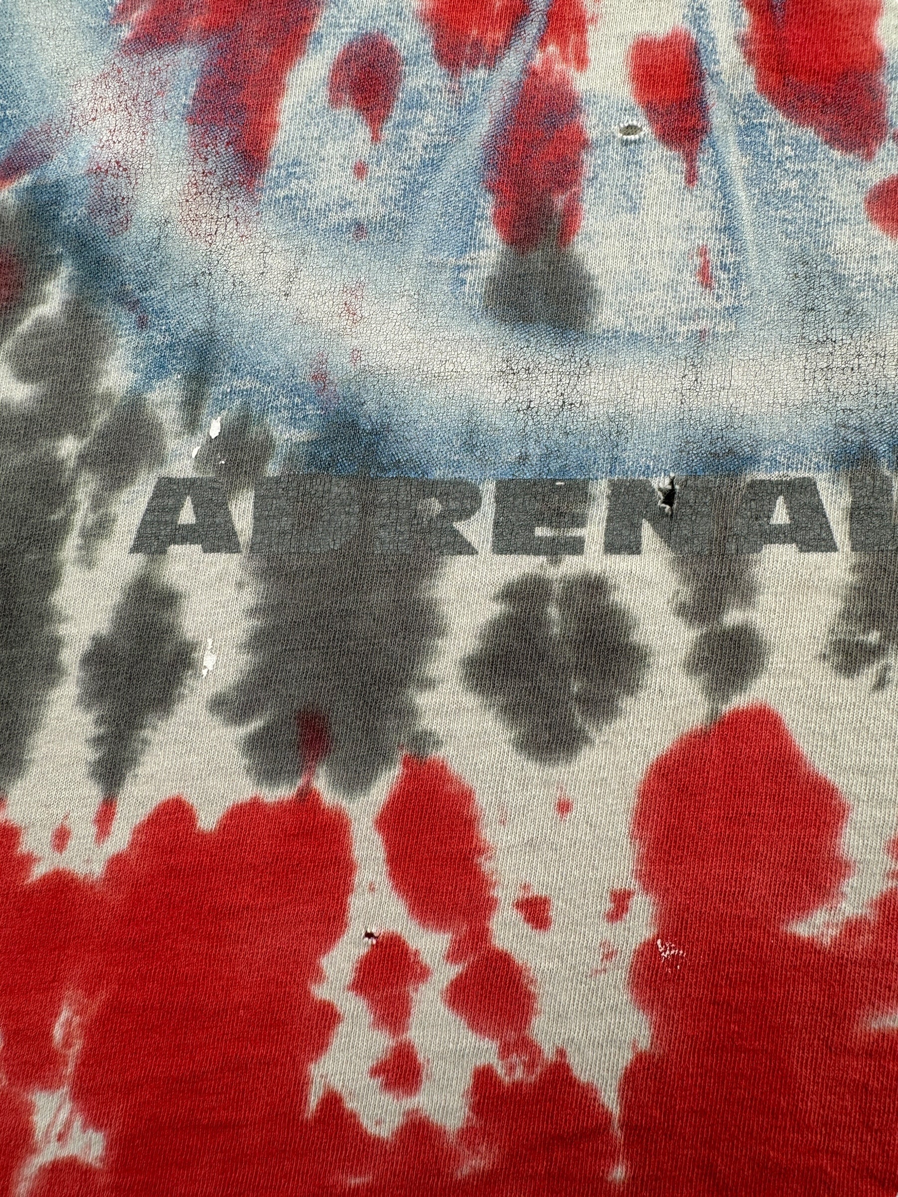 Holes on Vintage Def Leppard Tie Dye Tee SZ XL