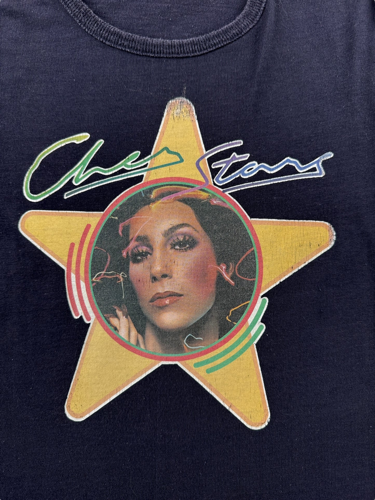Graphic of Vintage 70s Cher LS Tee SZ XS