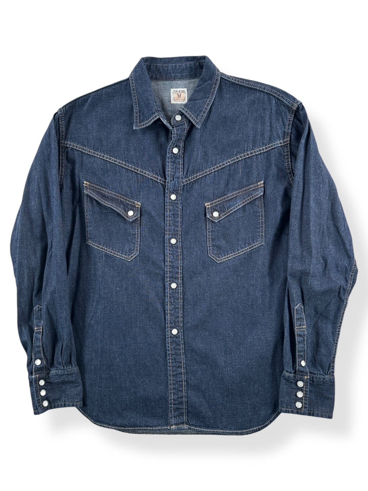 Front of Modern TCB Jeans Ranchman Shirt SZ L