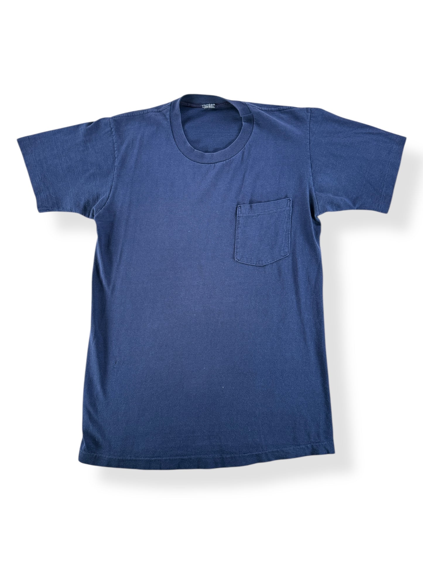 Front of Vintage Navy Blue Single Stitch Tee SZ S