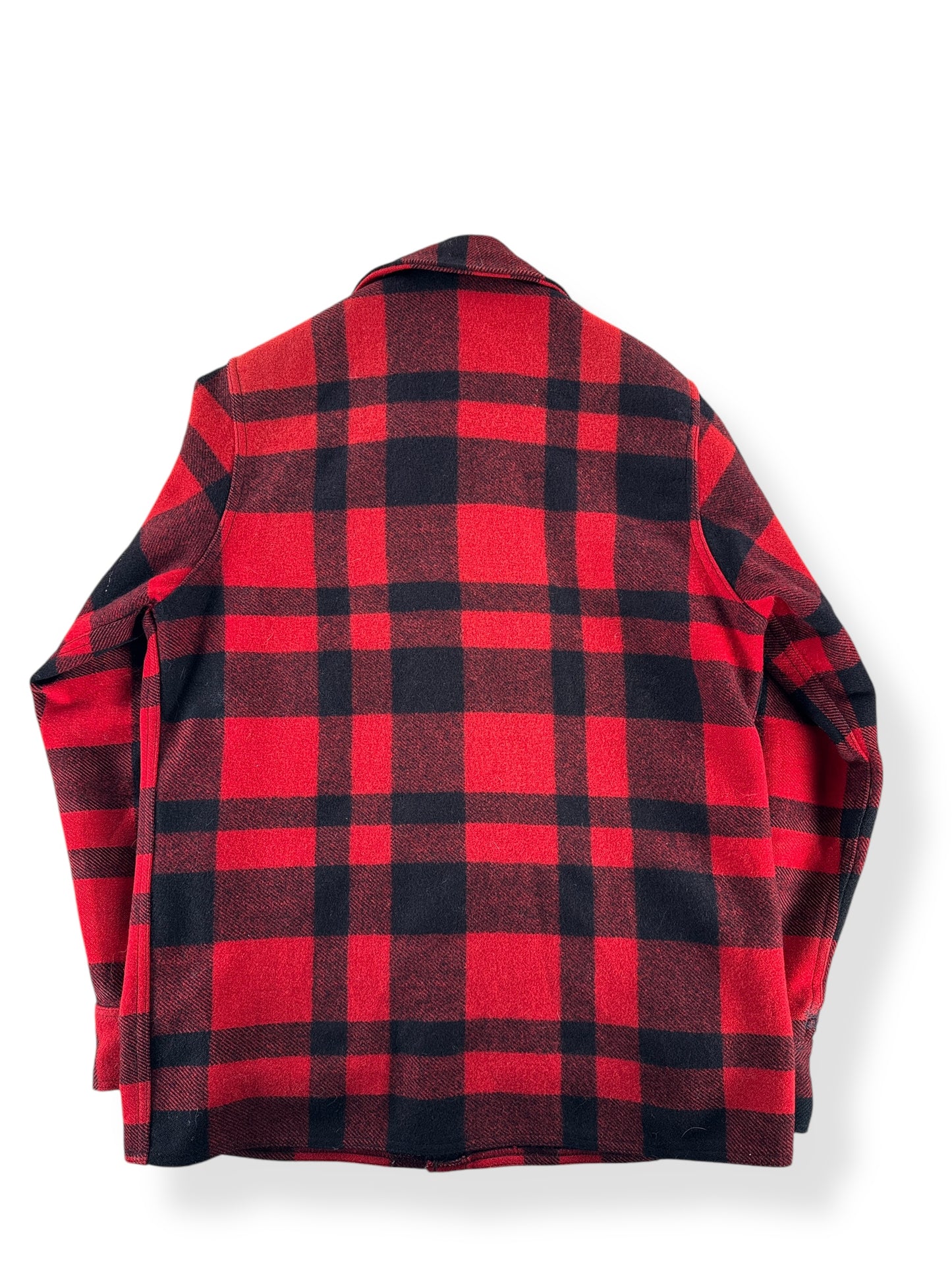 Back of Vintage Filson Red & Black Mackinaw SZ 44