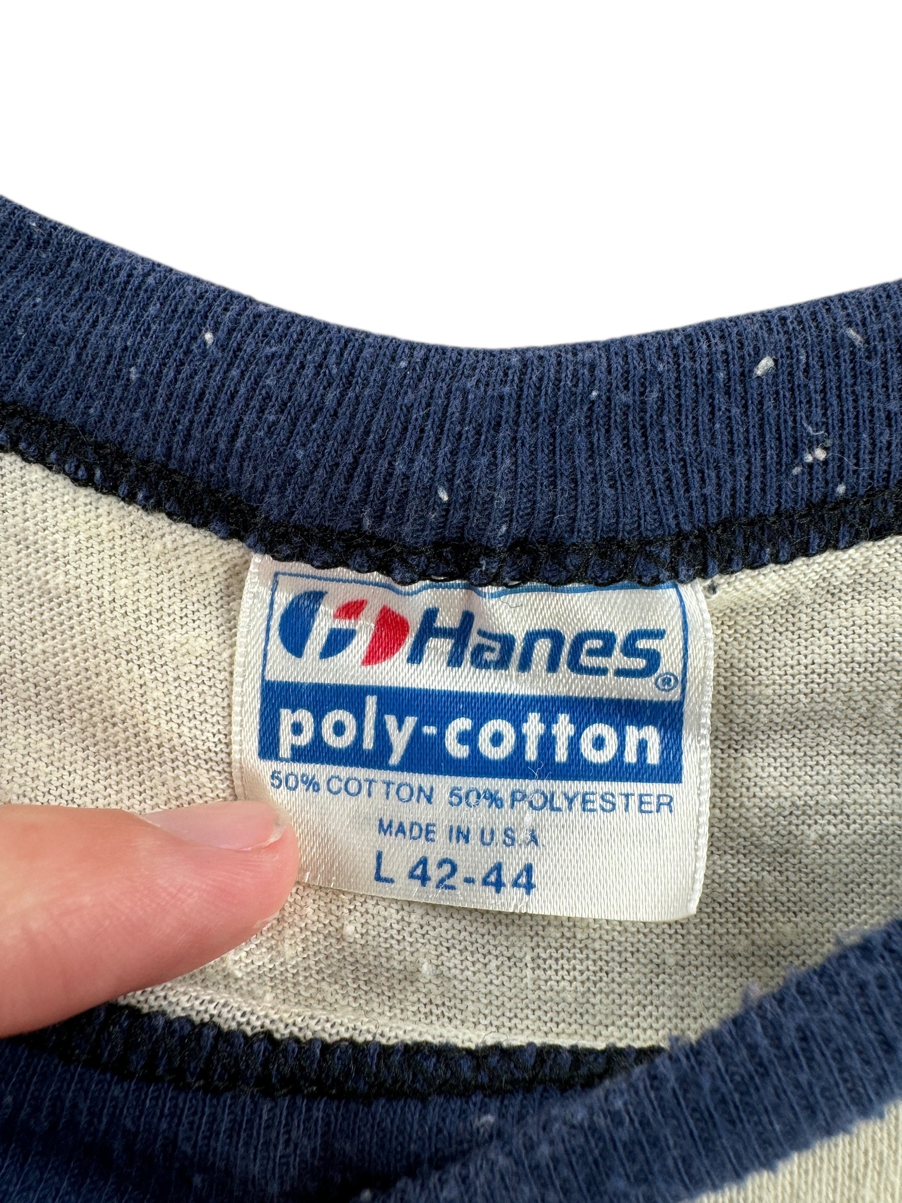 Tag on Vintage Cost Condenser Airplane Ringer Tee SZ M