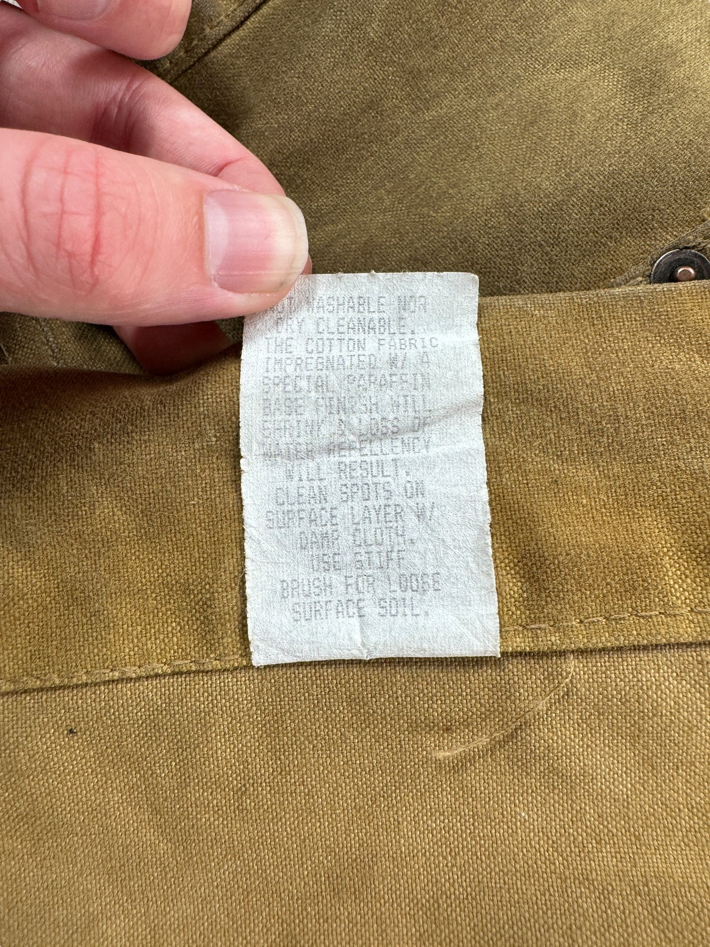 Tag on Modern FIlson X Levis Tan Trucker Jacket SZ XL
