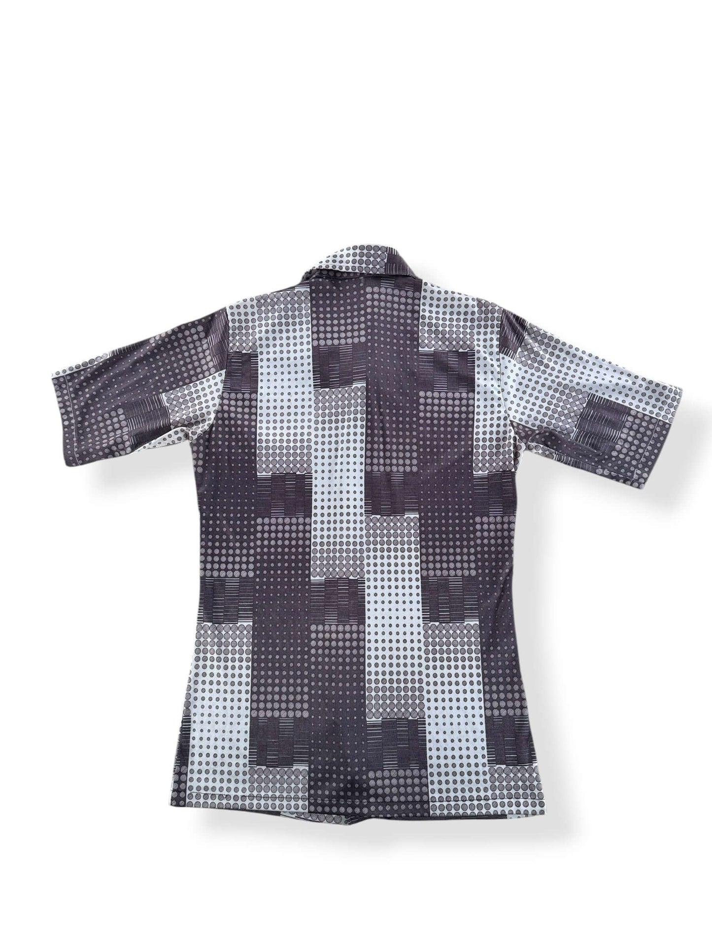 Back of Vintage Boutique Polyester Disco Shirt SZ S (Fits XS)