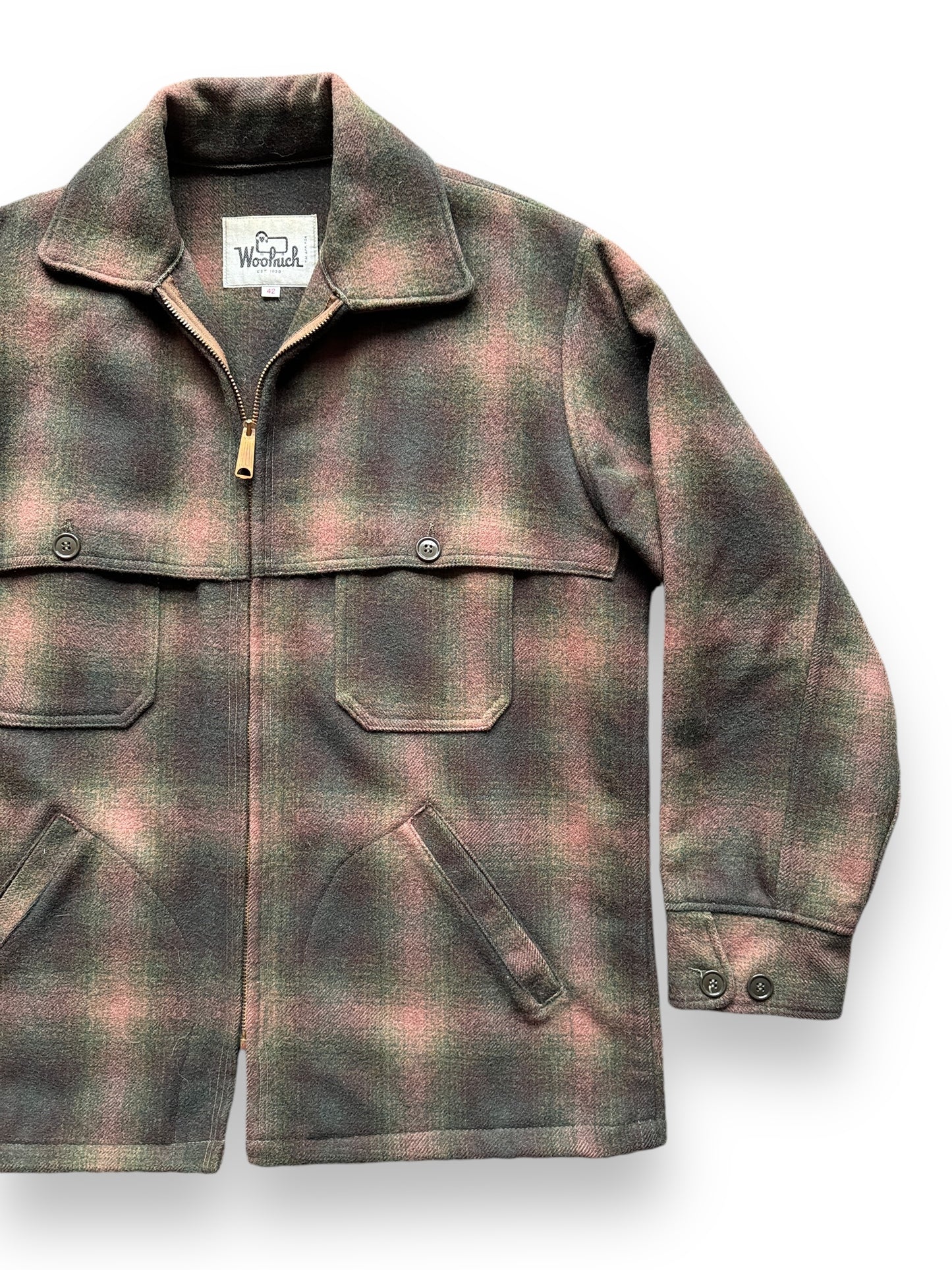 Vintage Woolrich Green/Brown Shadowplaid Jacket SZ 42