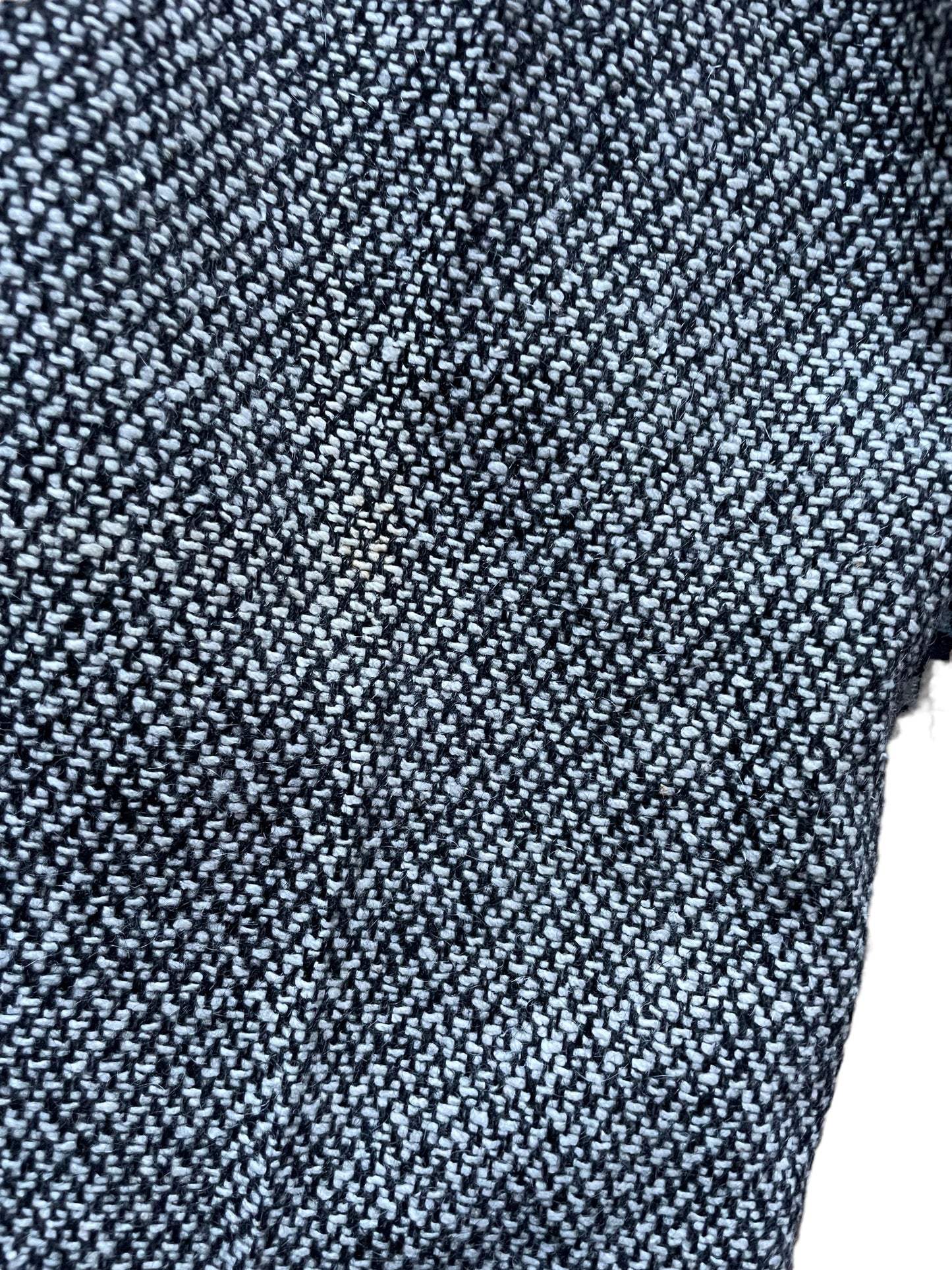 Slight staining back left leg of Vintage 1970s Deadstock Wool Blend Tweed Trousers W30 | Barn Owl Vintage Seattle | Vintage Trousers