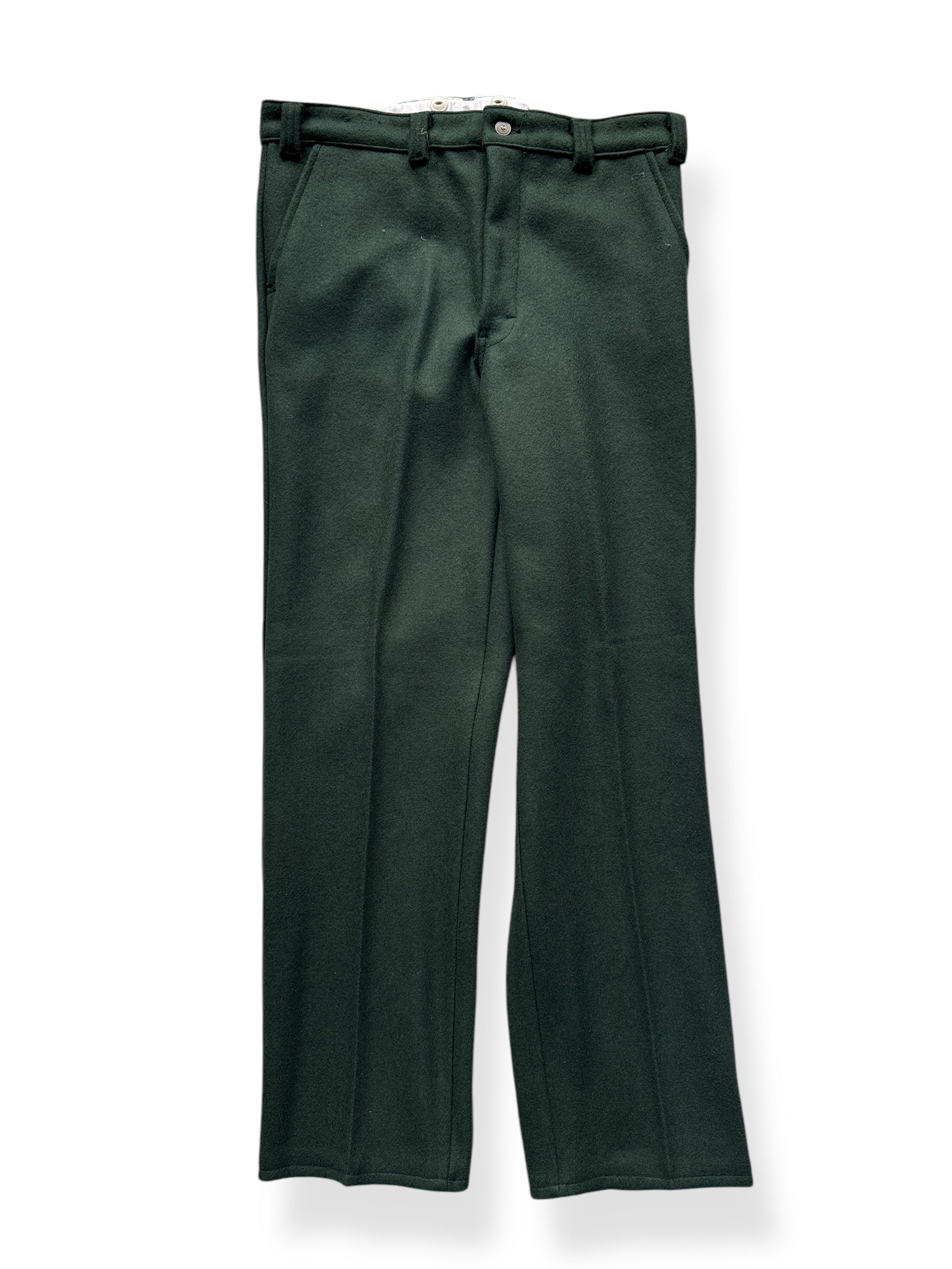 Front of NOS Codet Green Wool Trousers W36
