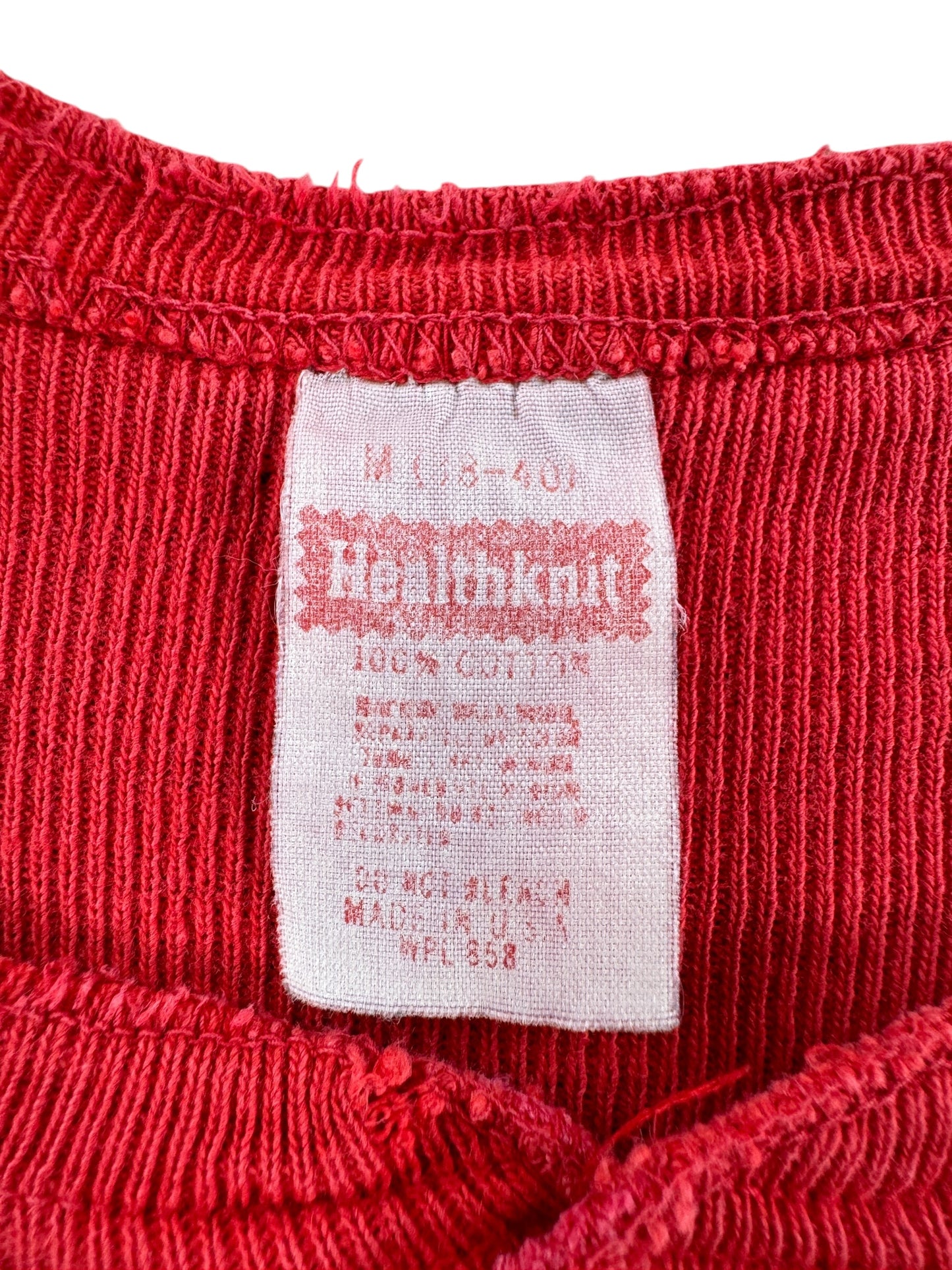 Tag on Vintage Downtown Seattle Harley Davidson Red Henley Shirt SZ S