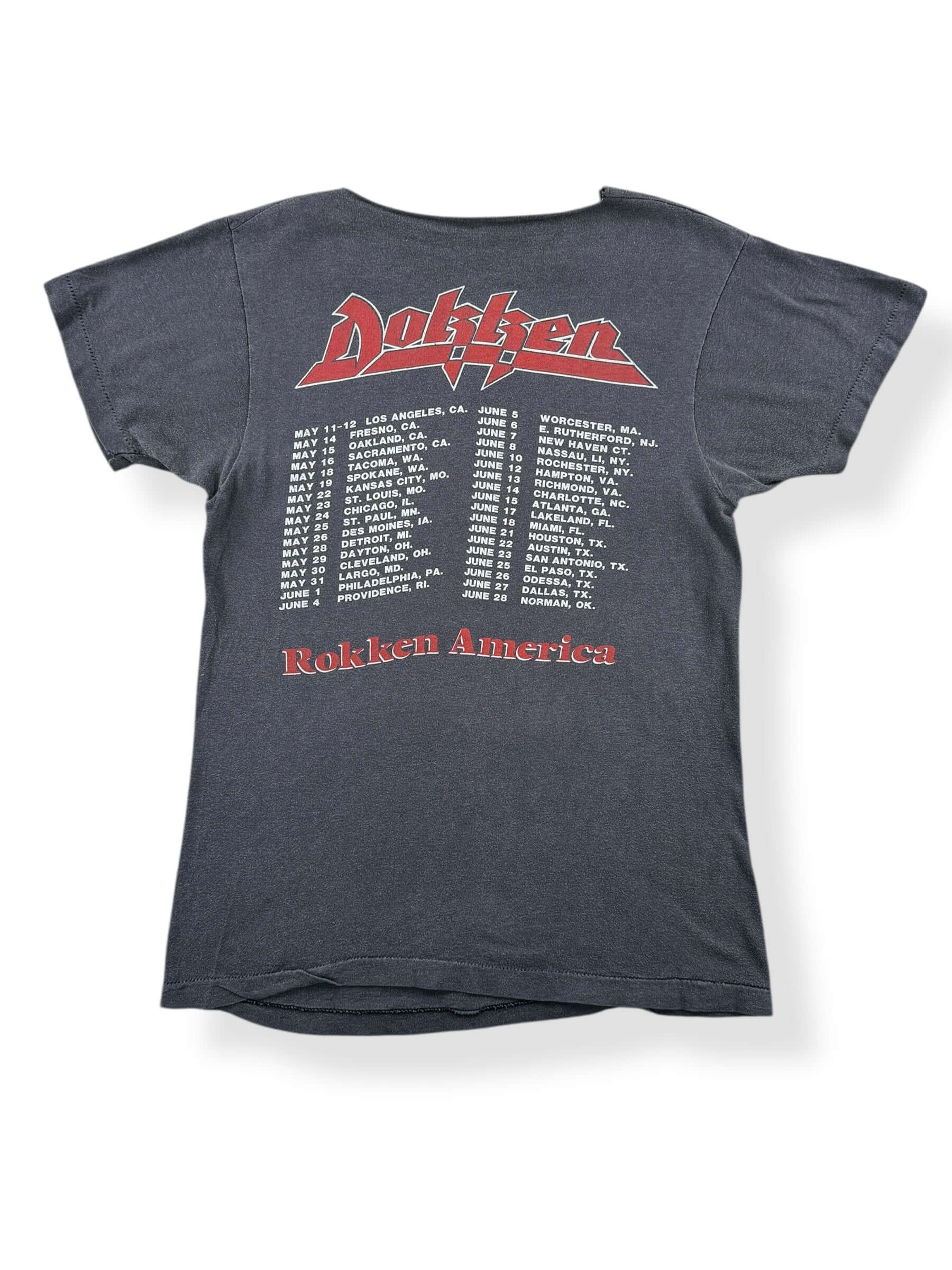 Back of Vintage Dokken Chopper Tee SZ S