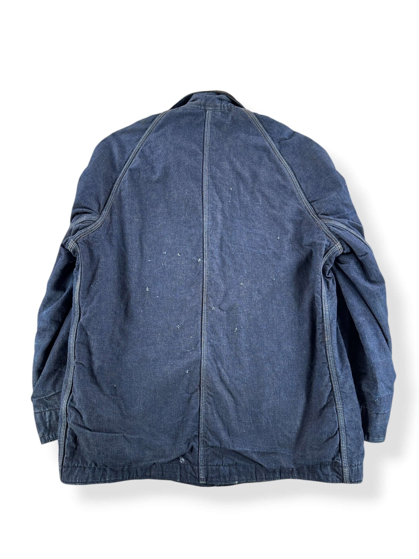 Back of Vintage Penney's Pay Day Blanket Lined Denim Chore Coat SZ 40