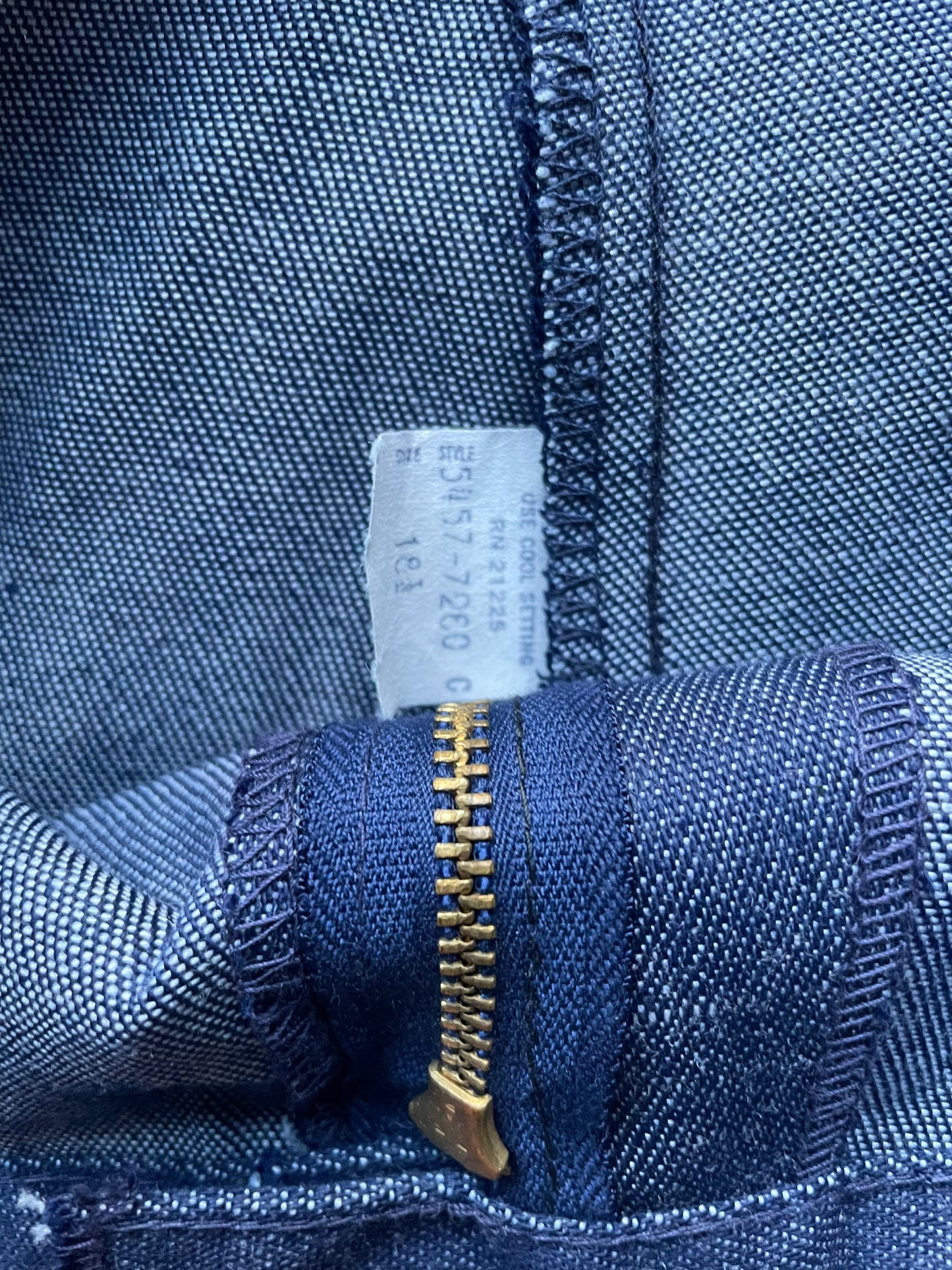 Inner tag view of Vintage 1970s Mork and Mindy Denim Trousers W32 | Barn Owl Vintage Seattle | Vintage Denim