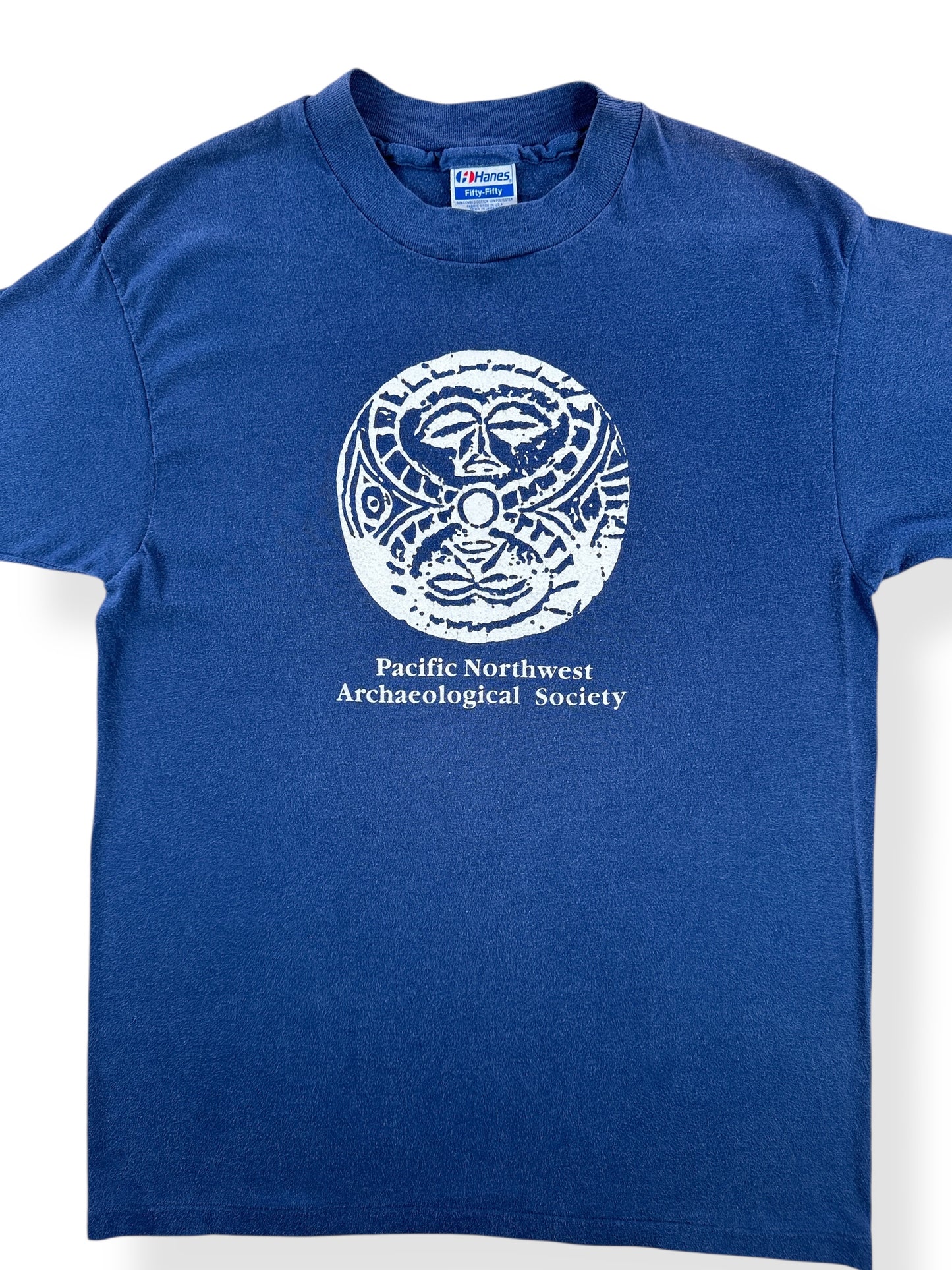 Front Close Up of Vintage Pacific Northwest Archaeological Society Tee SZ M