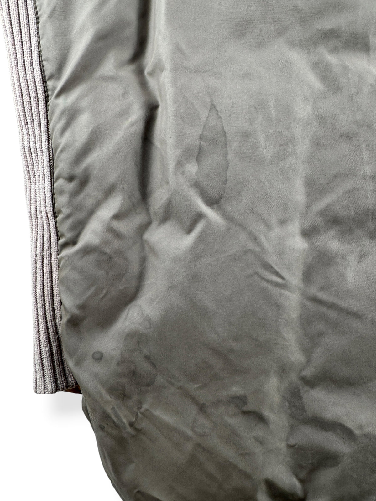 Stain on back of Vintage 60s Eddie Bauer Goose Down Vest SZ 46 - AS IS