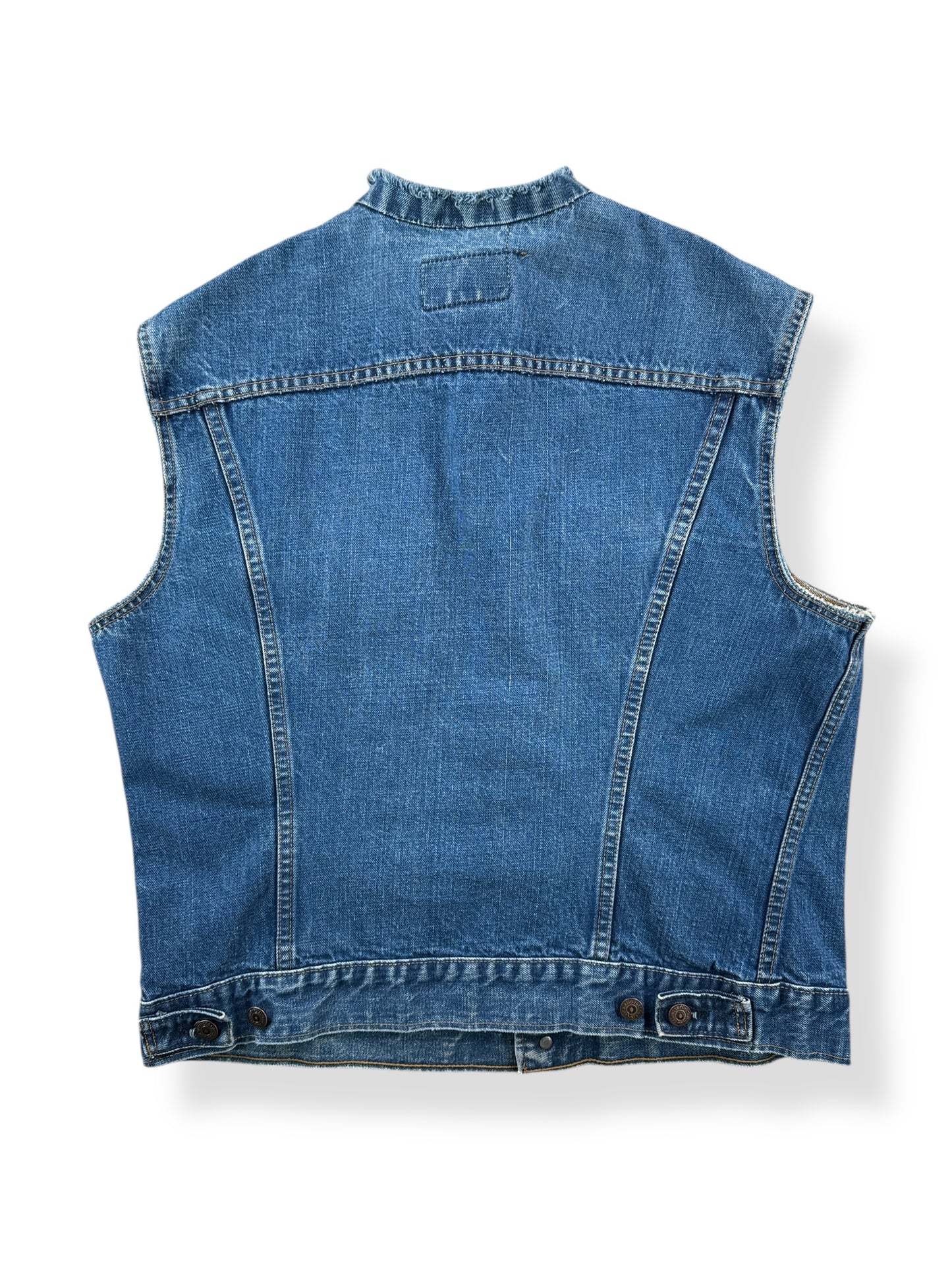 Back of Vintage Levis Denim Chopper Vest SZ 44