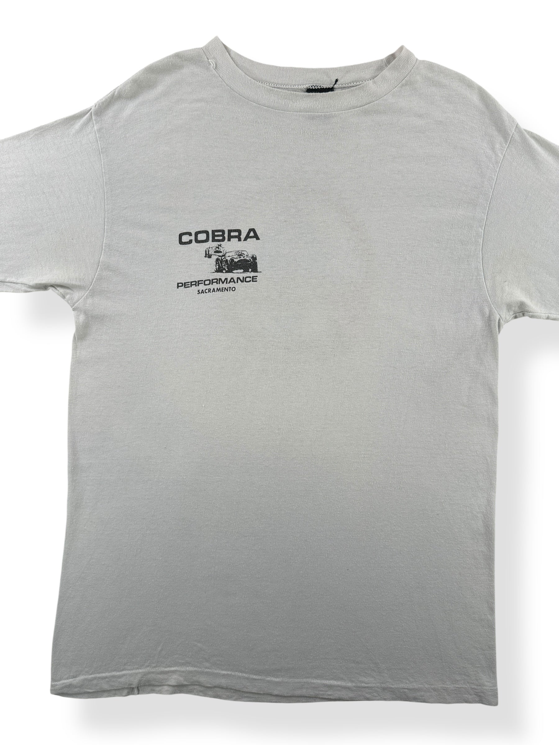 Front Close Up of Vintage Cobra Performance Tee SZ L