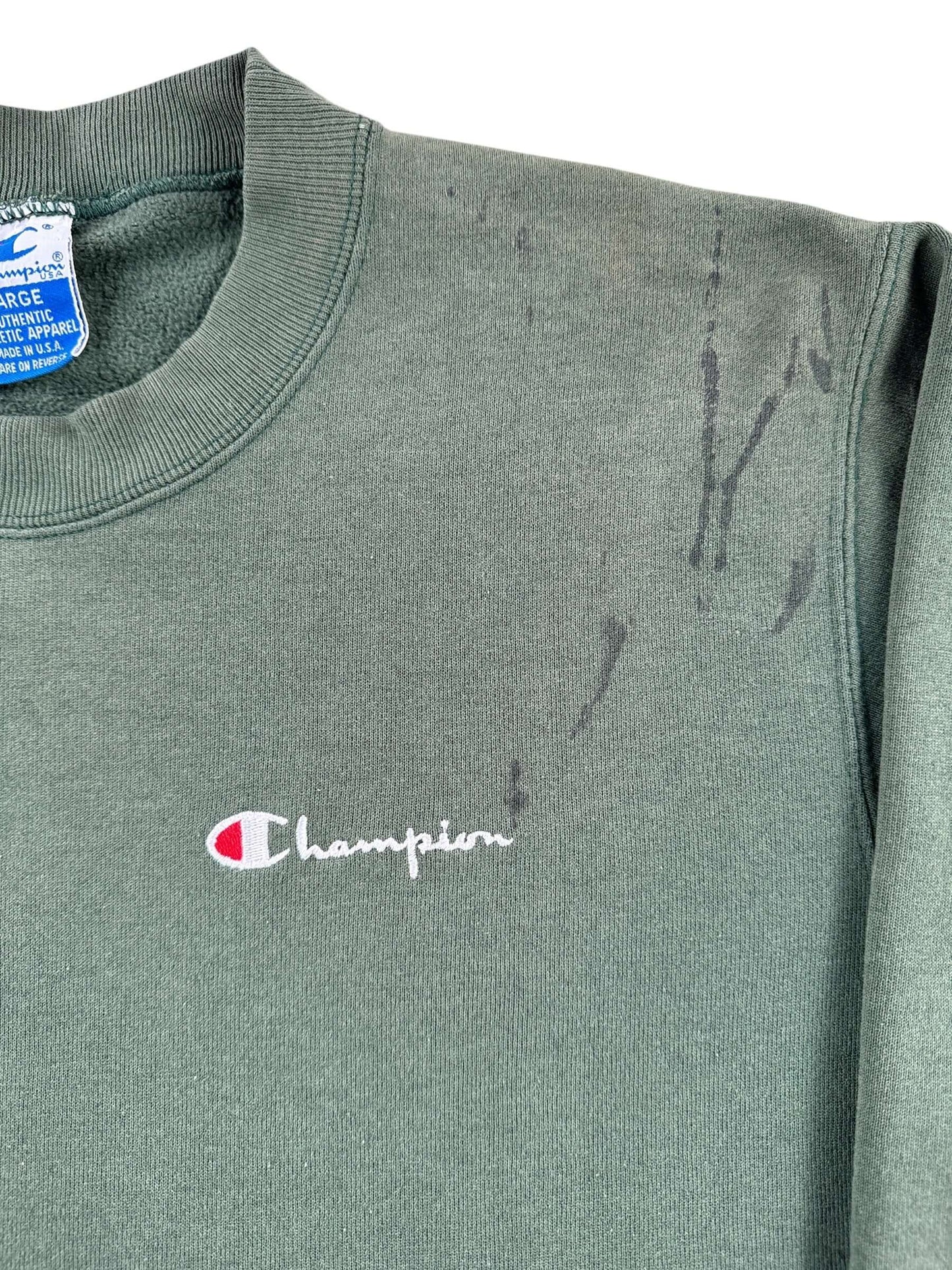 Splatters on Vintage Made in USA Champion Paint Splattered Crewneck SZ L