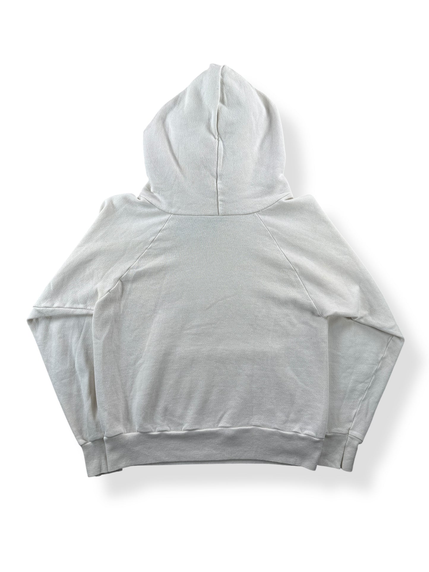 Back of Vintage Wesley College Flocked Hoodie SZ S (Fits XS)