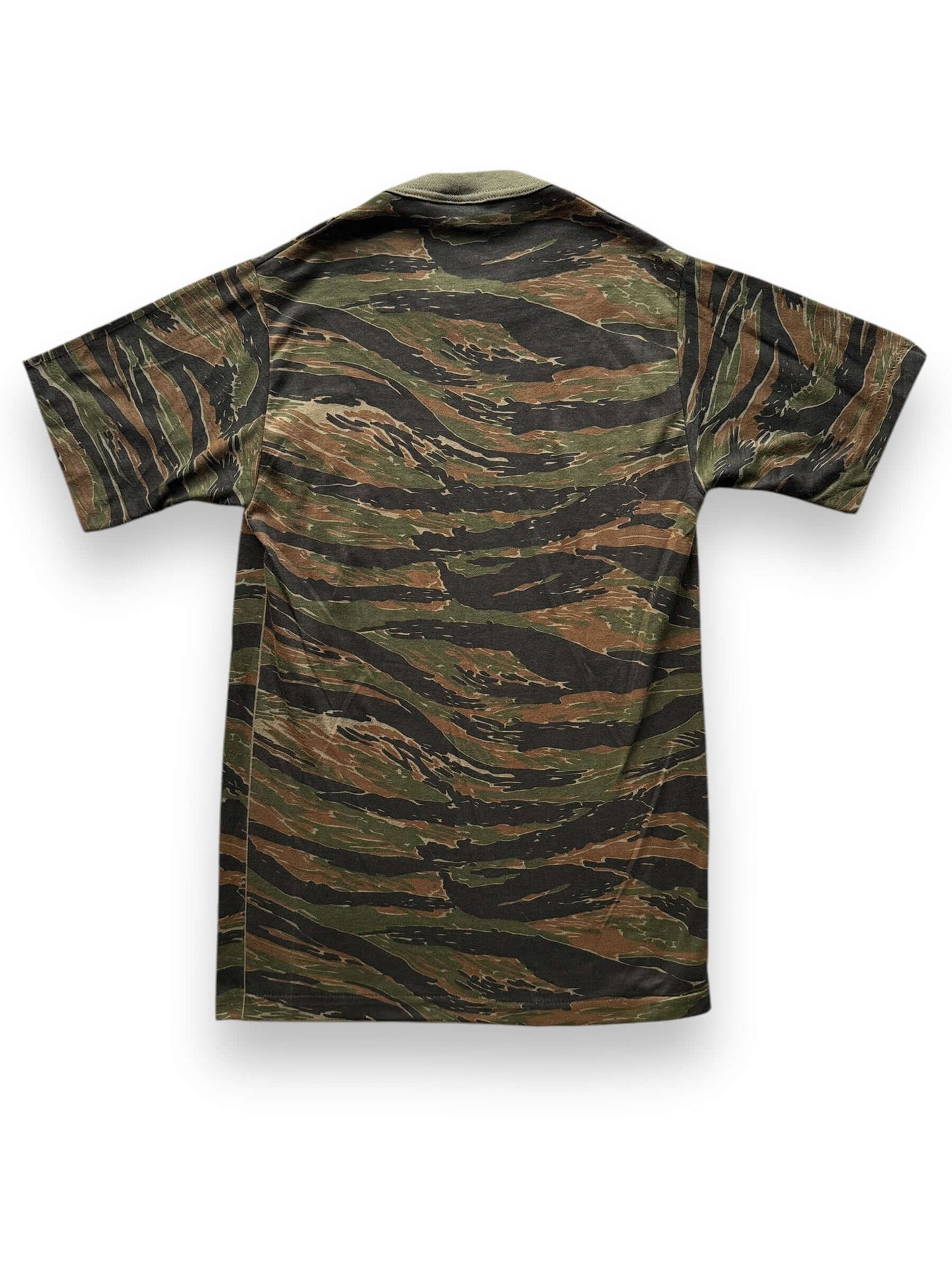 Back of Vintage Brigade Quartermaster Tiger Camo Tee SZ S