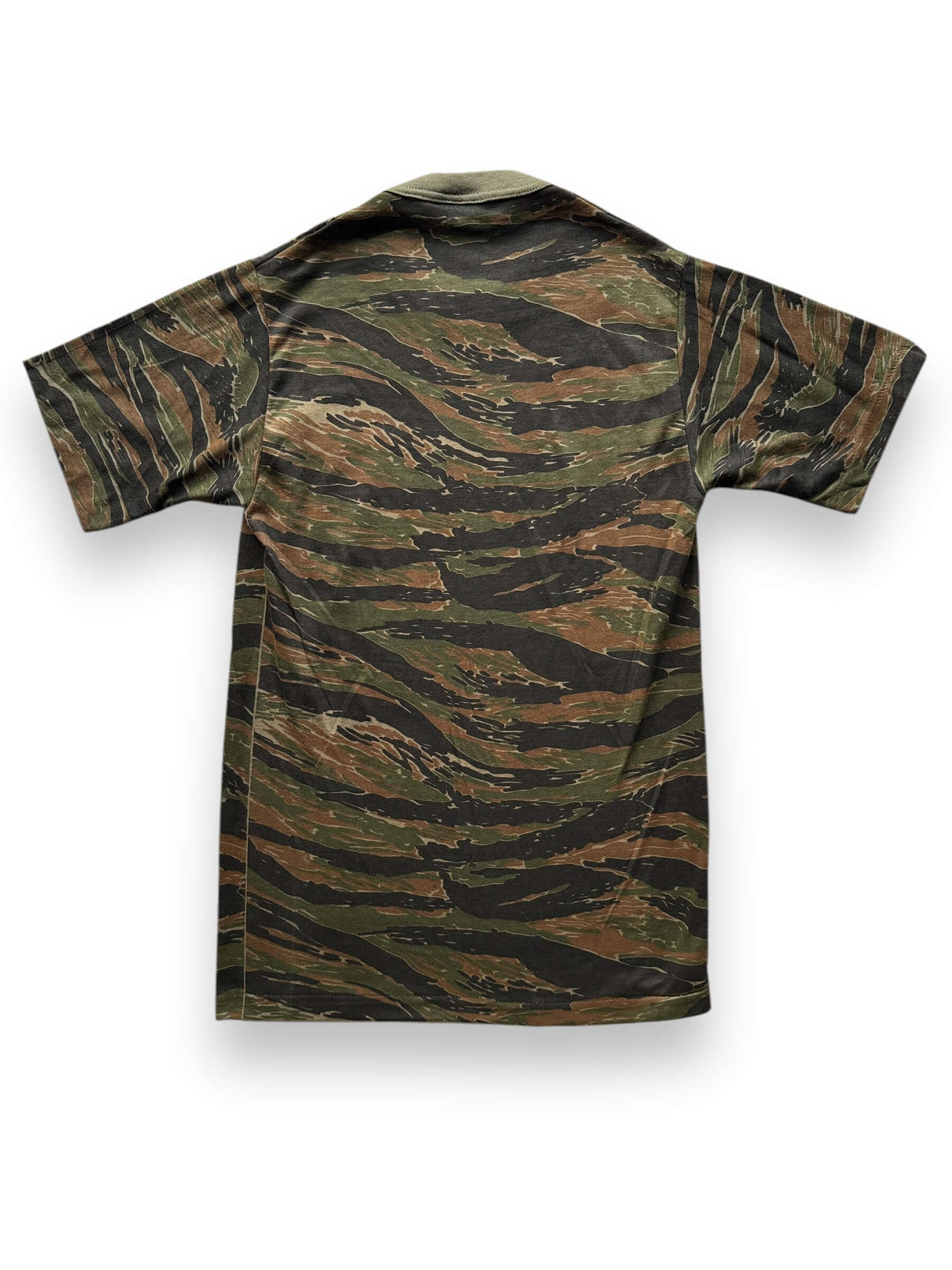 Back of Vintage Brigade Quartermaster Tiger Camo Tee SZ S